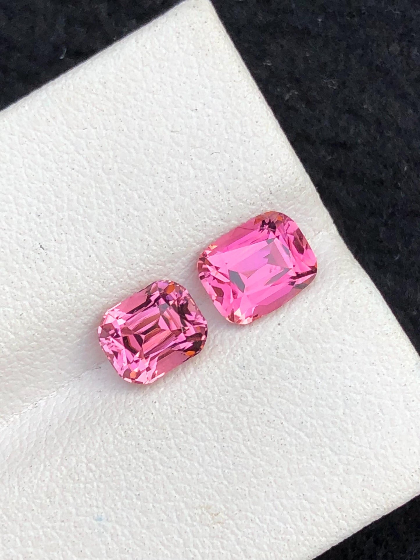 2.45 ct sweet pink tourmalines faceted,6*5*5mm & 7*5*5mm