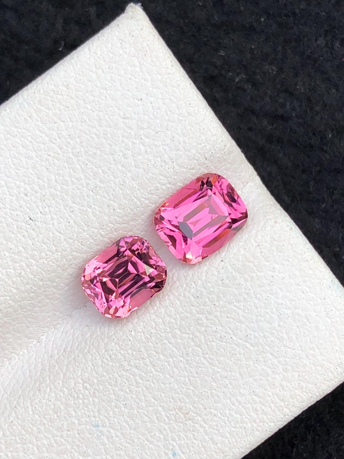 2.45 ct sweet pink tourmalines faceted,6*5*5mm & 7*5*5mm