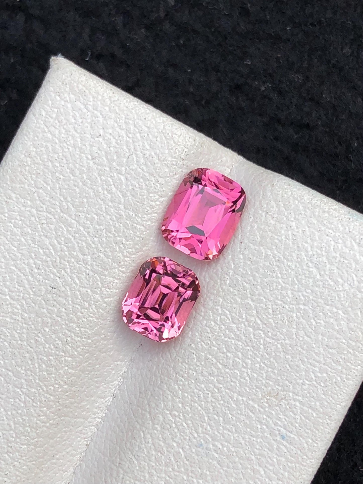 2.45 ct sweet pink tourmalines faceted,6*5*5mm & 7*5*5mm