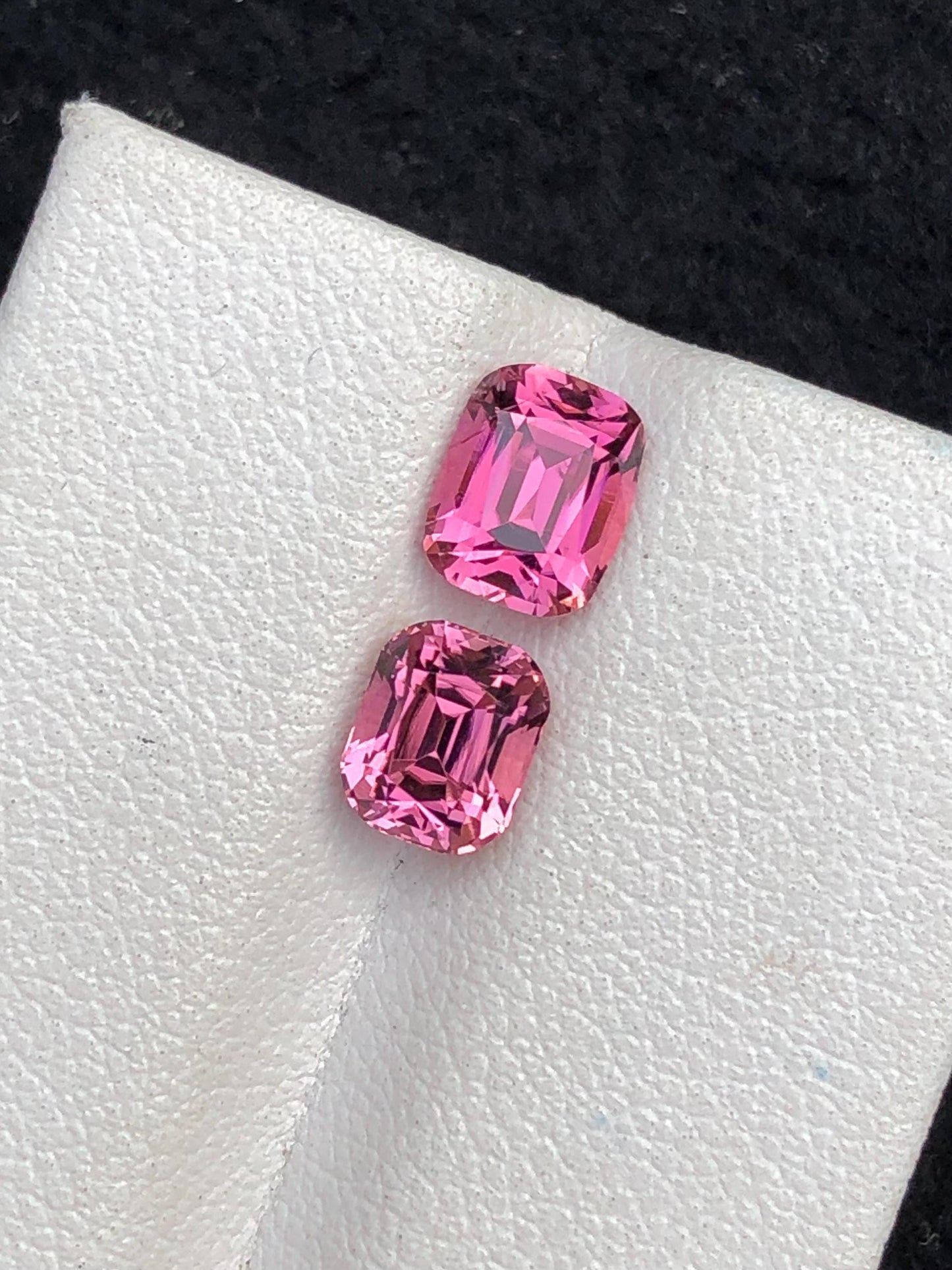 2.45 ct sweet pink tourmalines faceted,6*5*5mm & 7*5*5mm