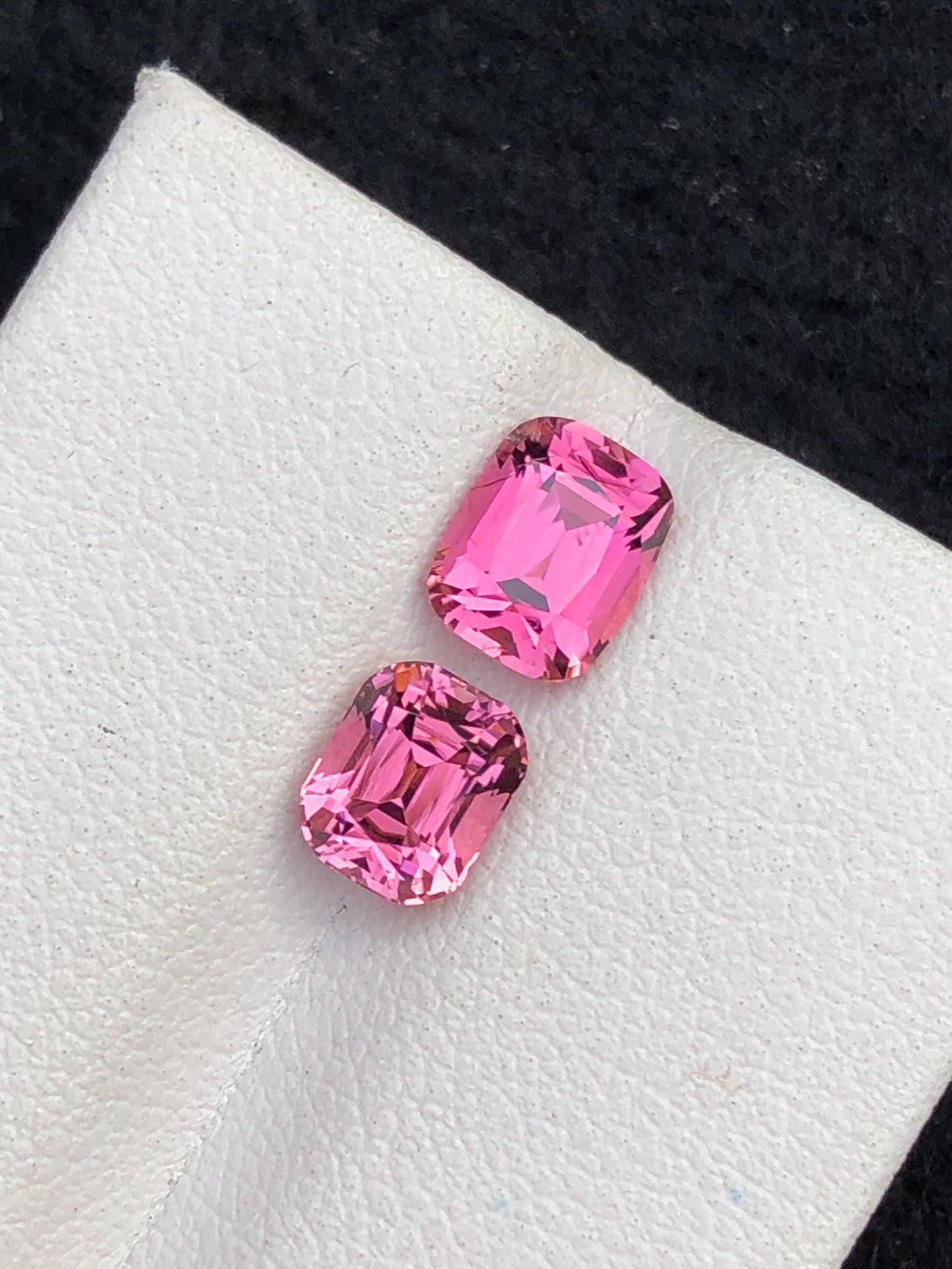 2.45 ct sweet pink tourmalines faceted,6*5*5mm & 7*5*5mm