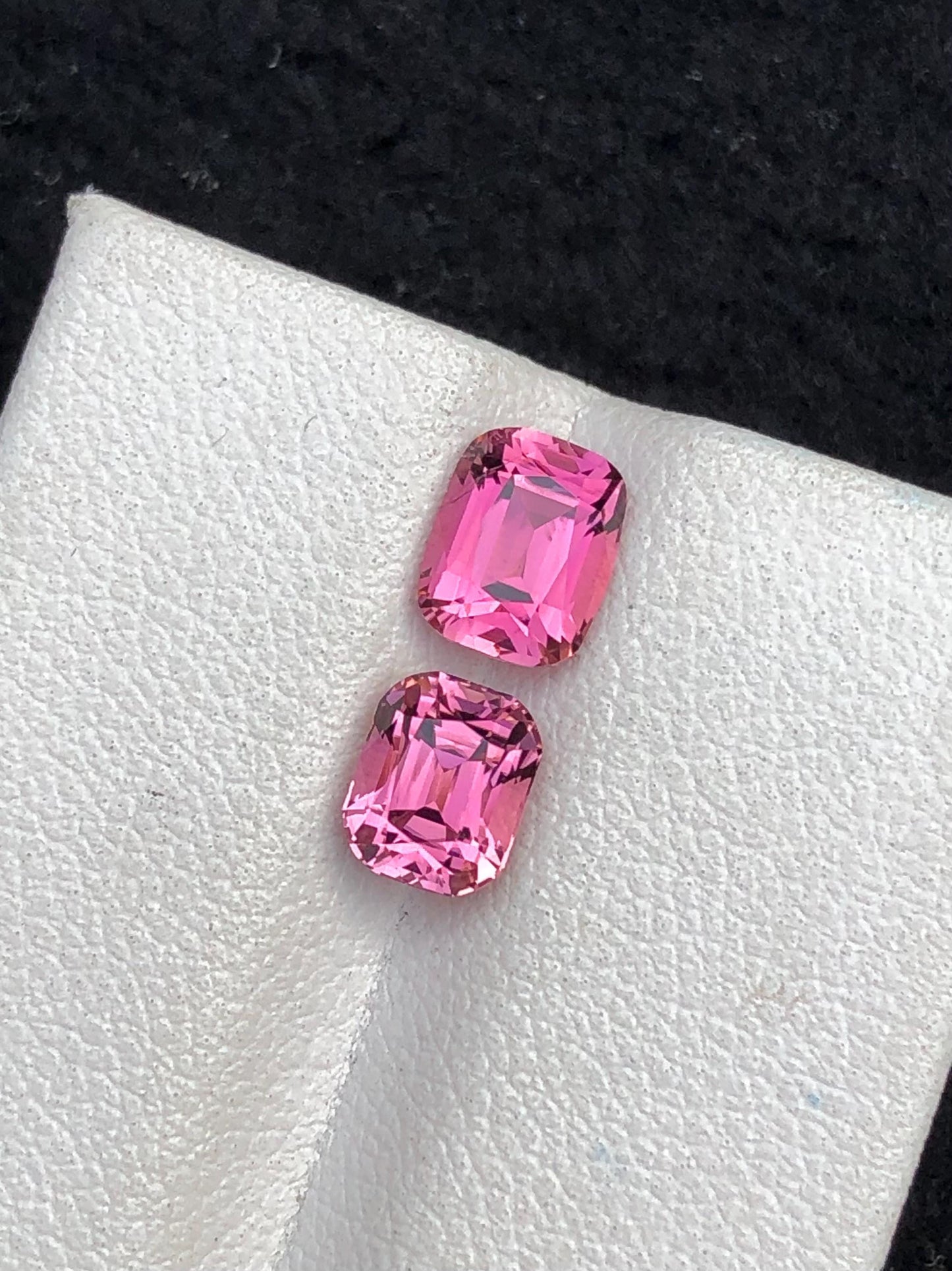 2.45 ct sweet pink tourmalines faceted,6*5*5mm & 7*5*5mm