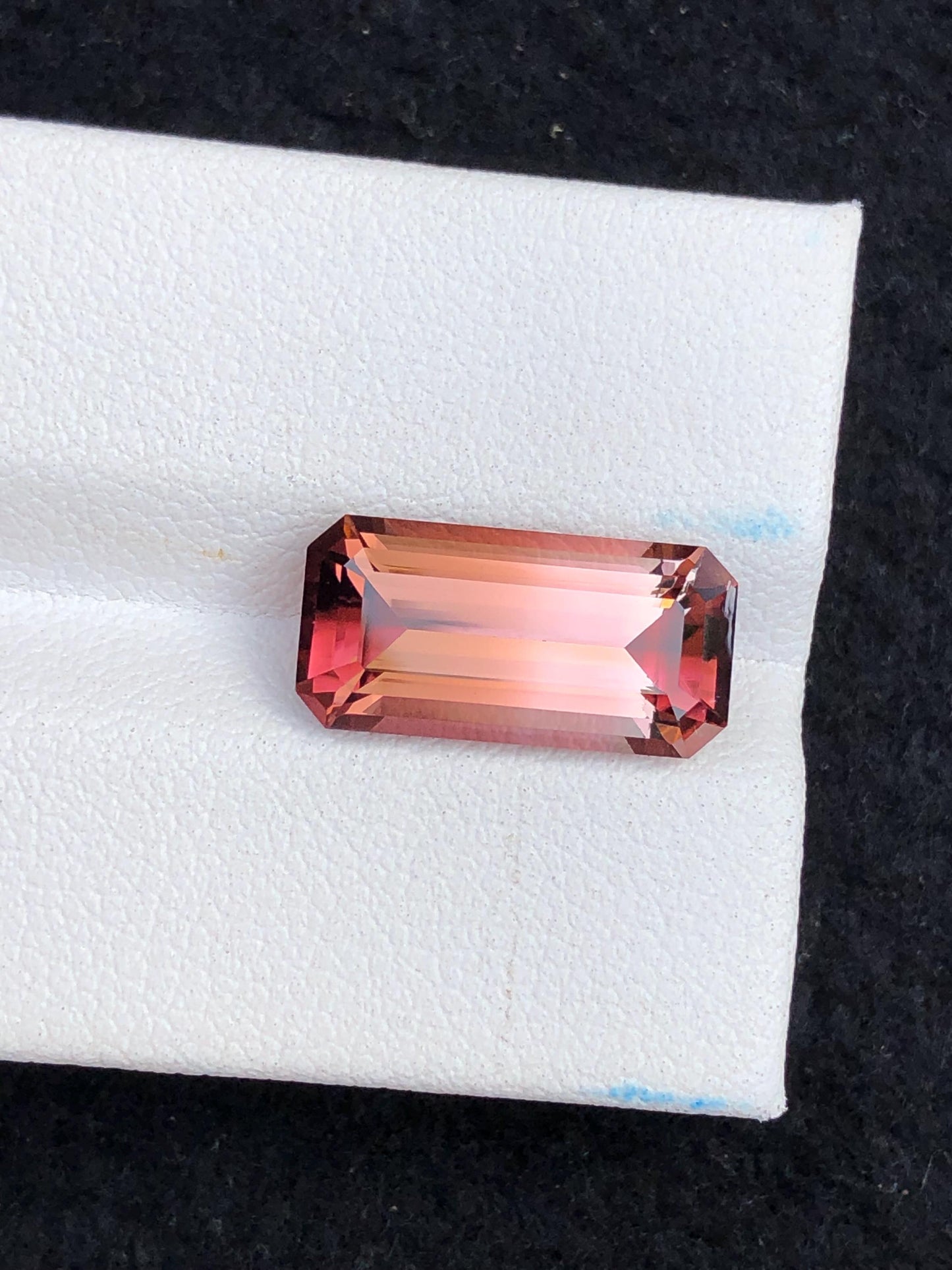 5.70 ct faceted bi colour tourmaline