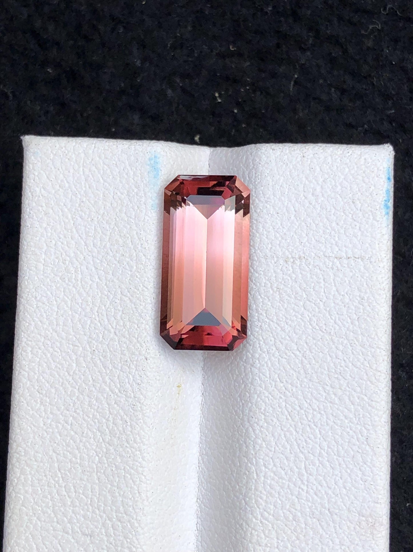 5.70 ct faceted bi colour tourmaline