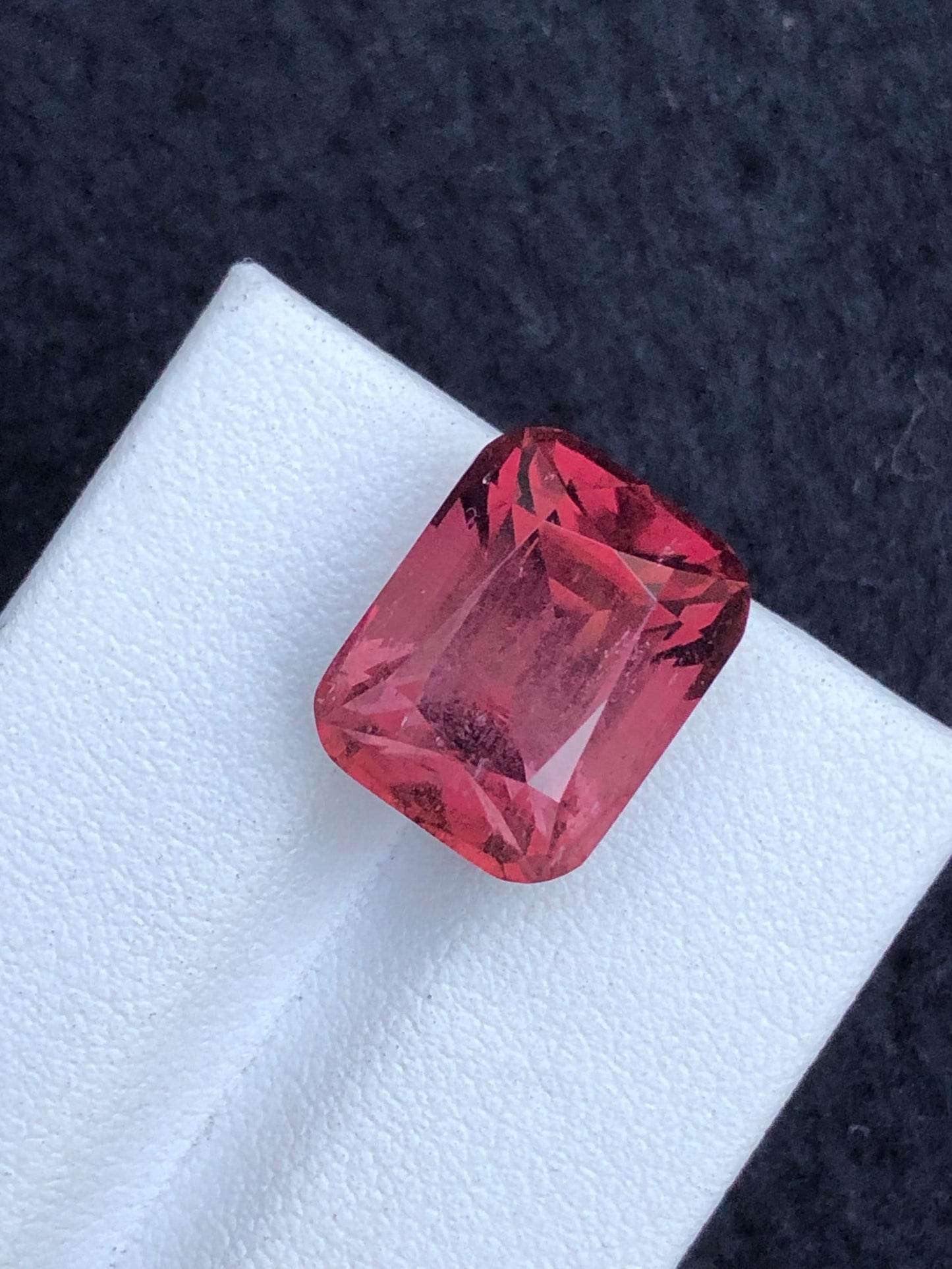 12.20 ct faceted peachy pink tourmaline 14*11*10mm