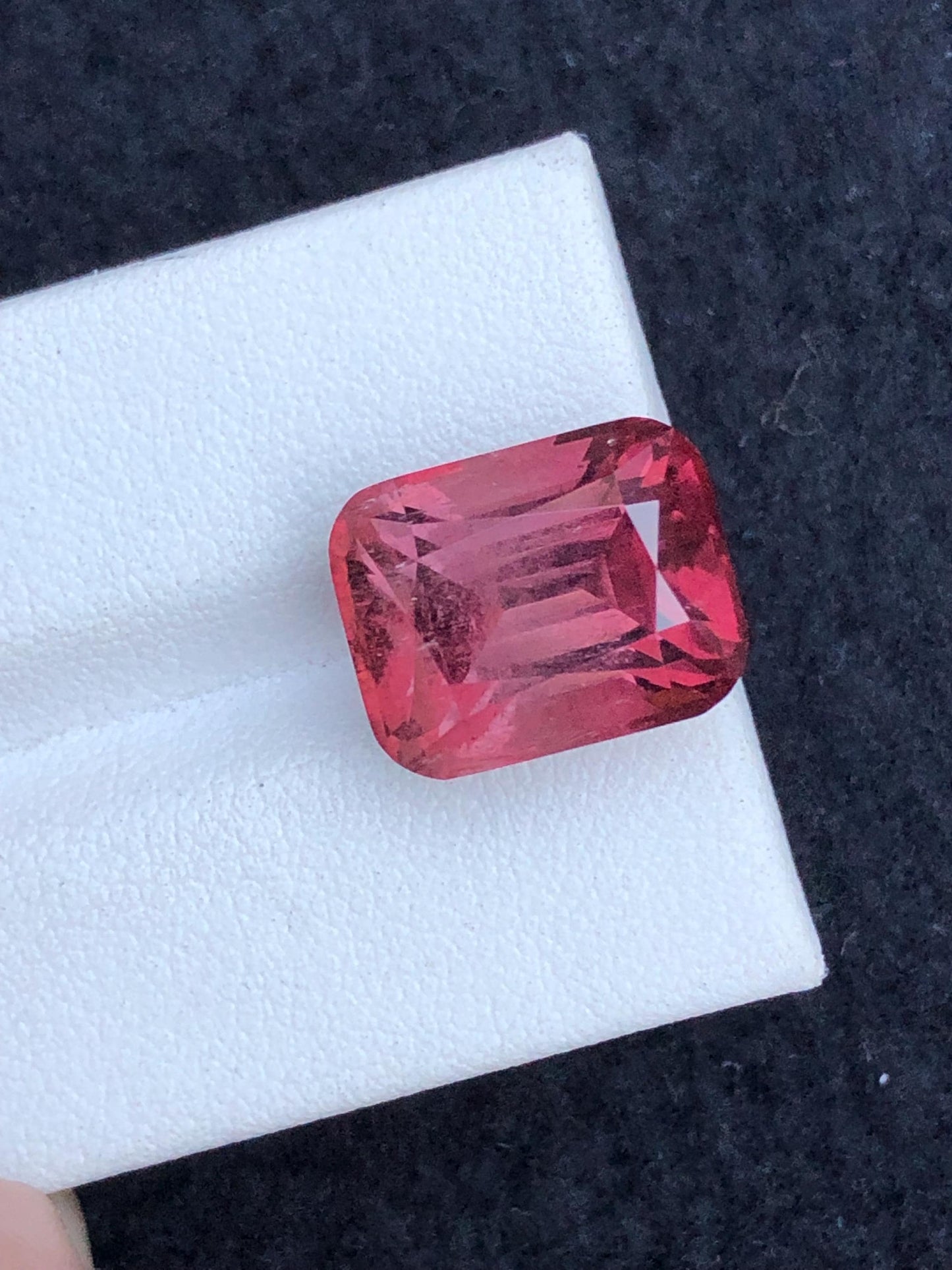 12.20 ct faceted peachy pink tourmaline 14*11*10mm