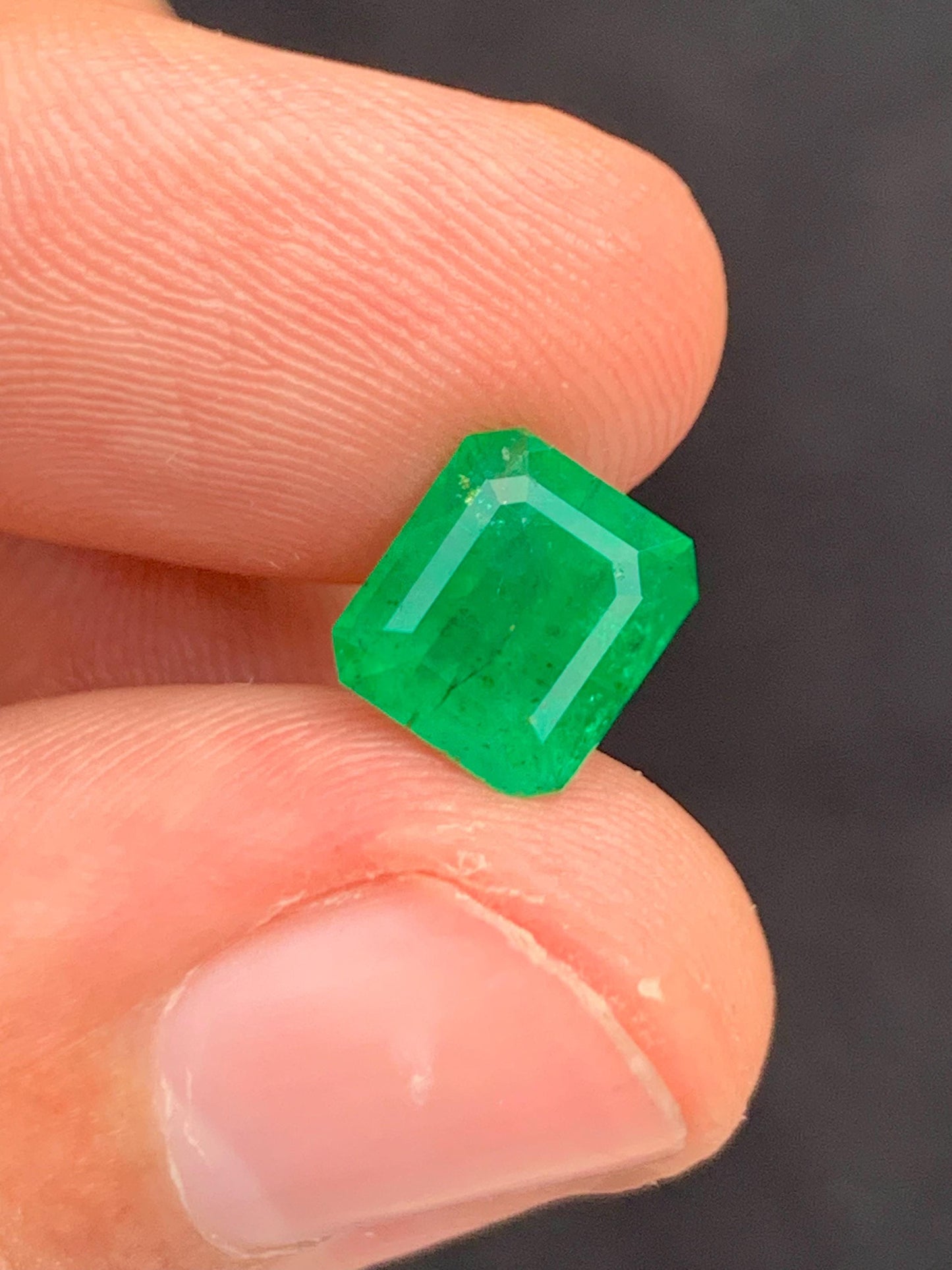 2.40 ct faceted emerald from swat