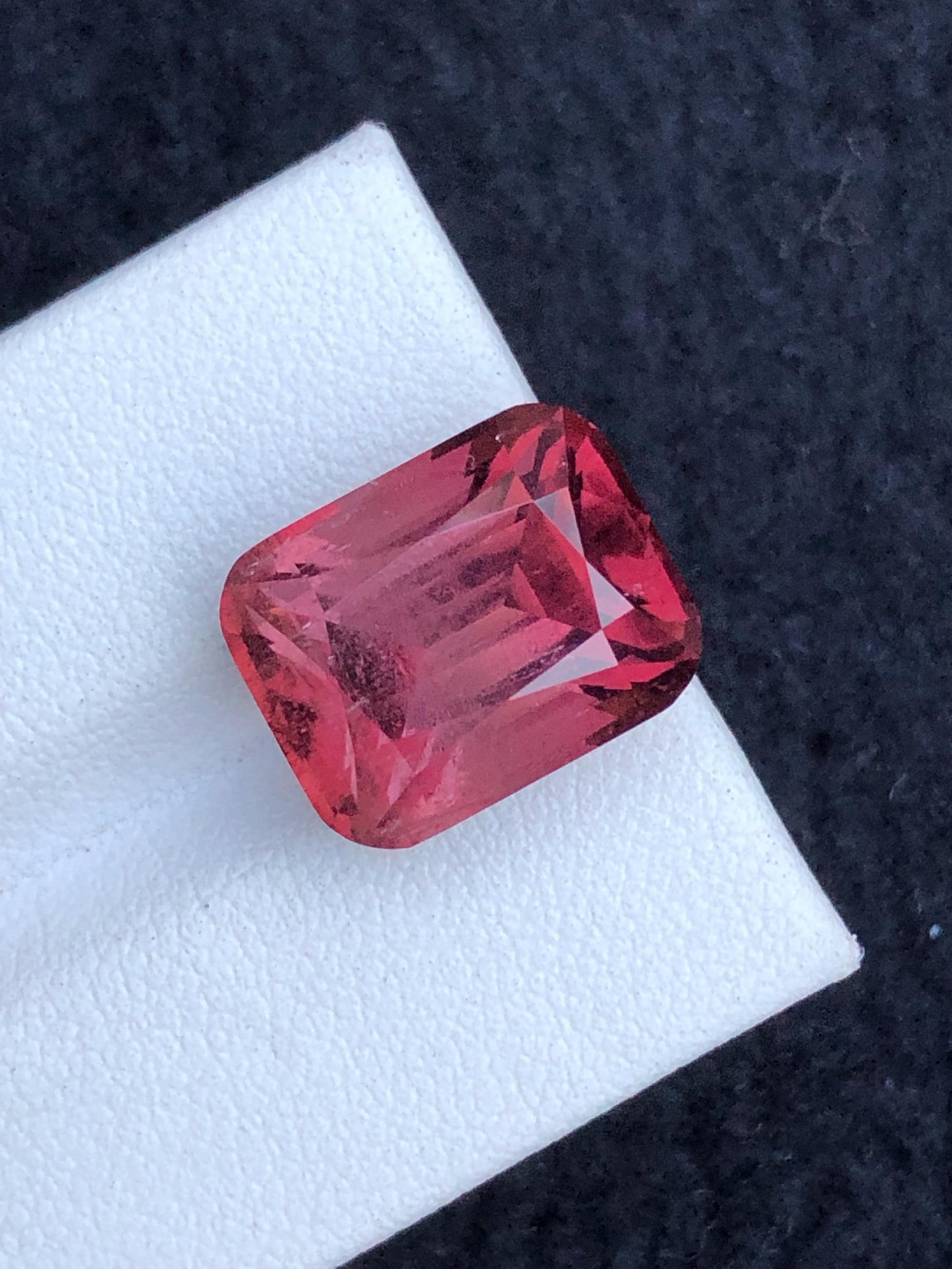 12.20 ct faceted peachy pink tourmaline 14*11*10mm