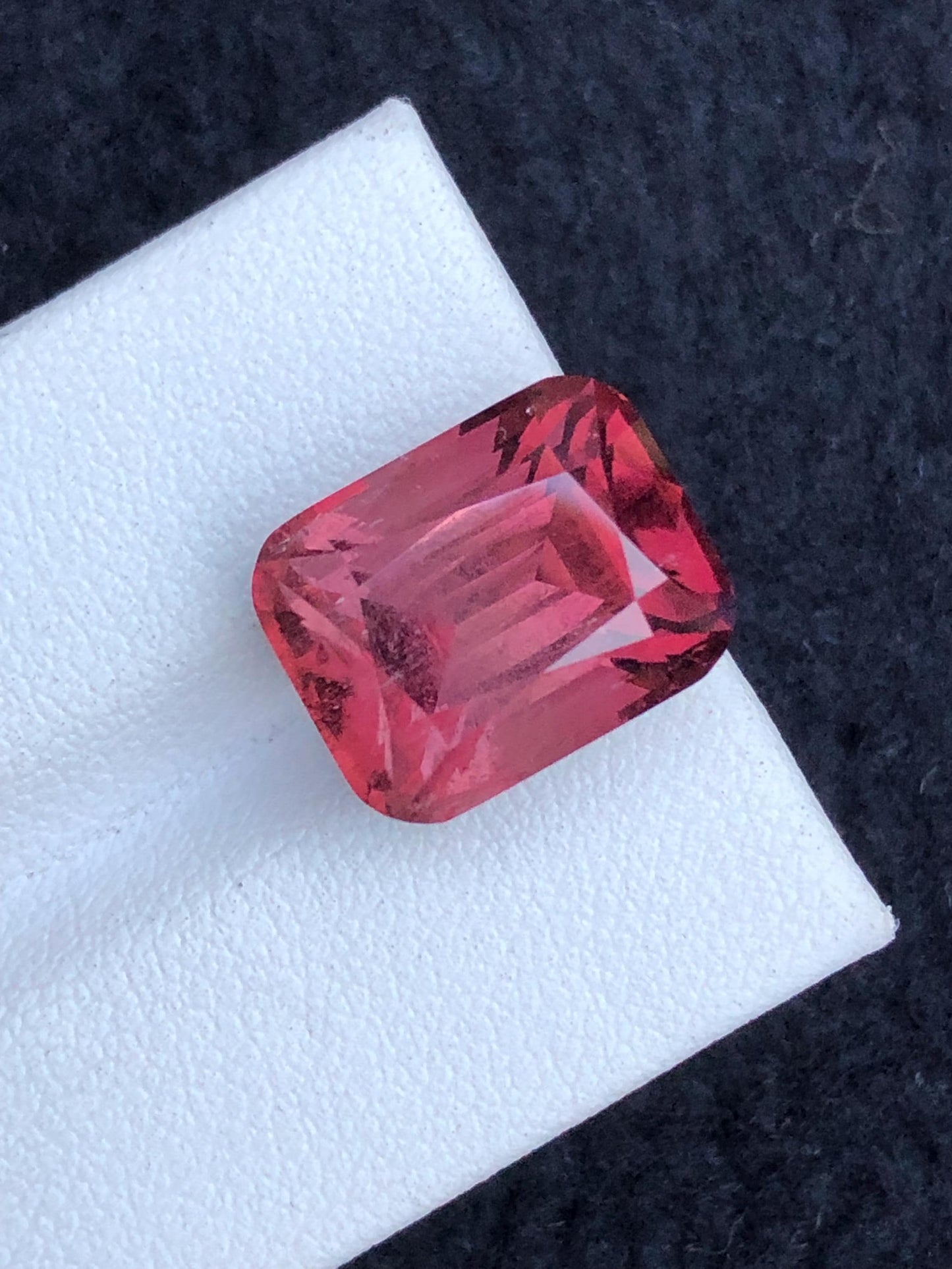 12.20 ct faceted peachy pink tourmaline 14*11*10mm