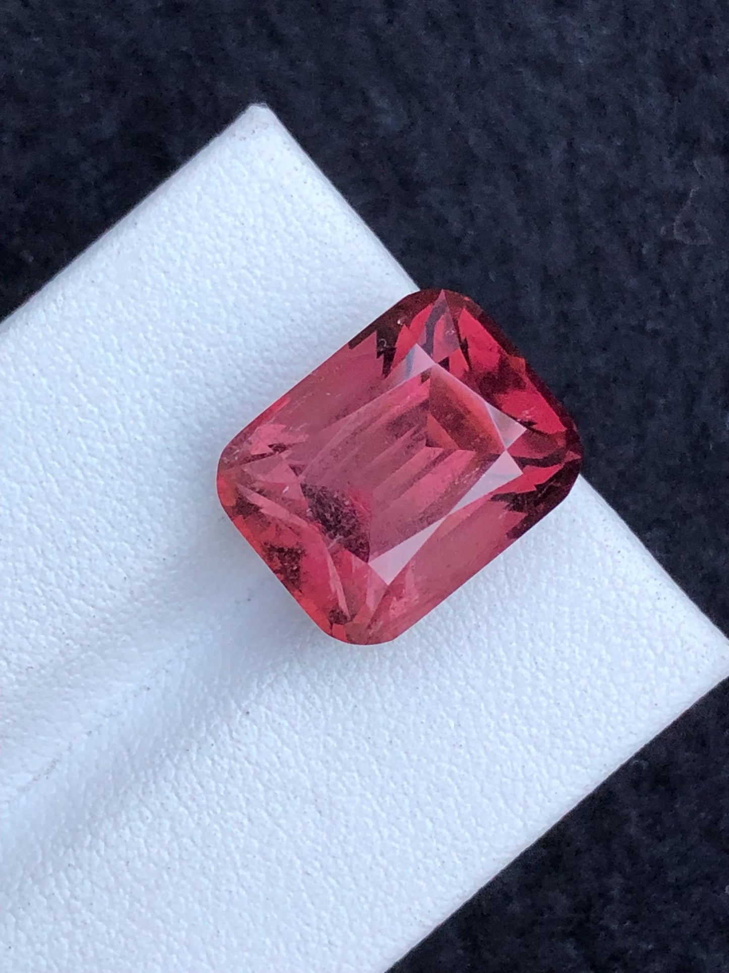 12.20 ct faceted peachy pink tourmaline 14*11*10mm