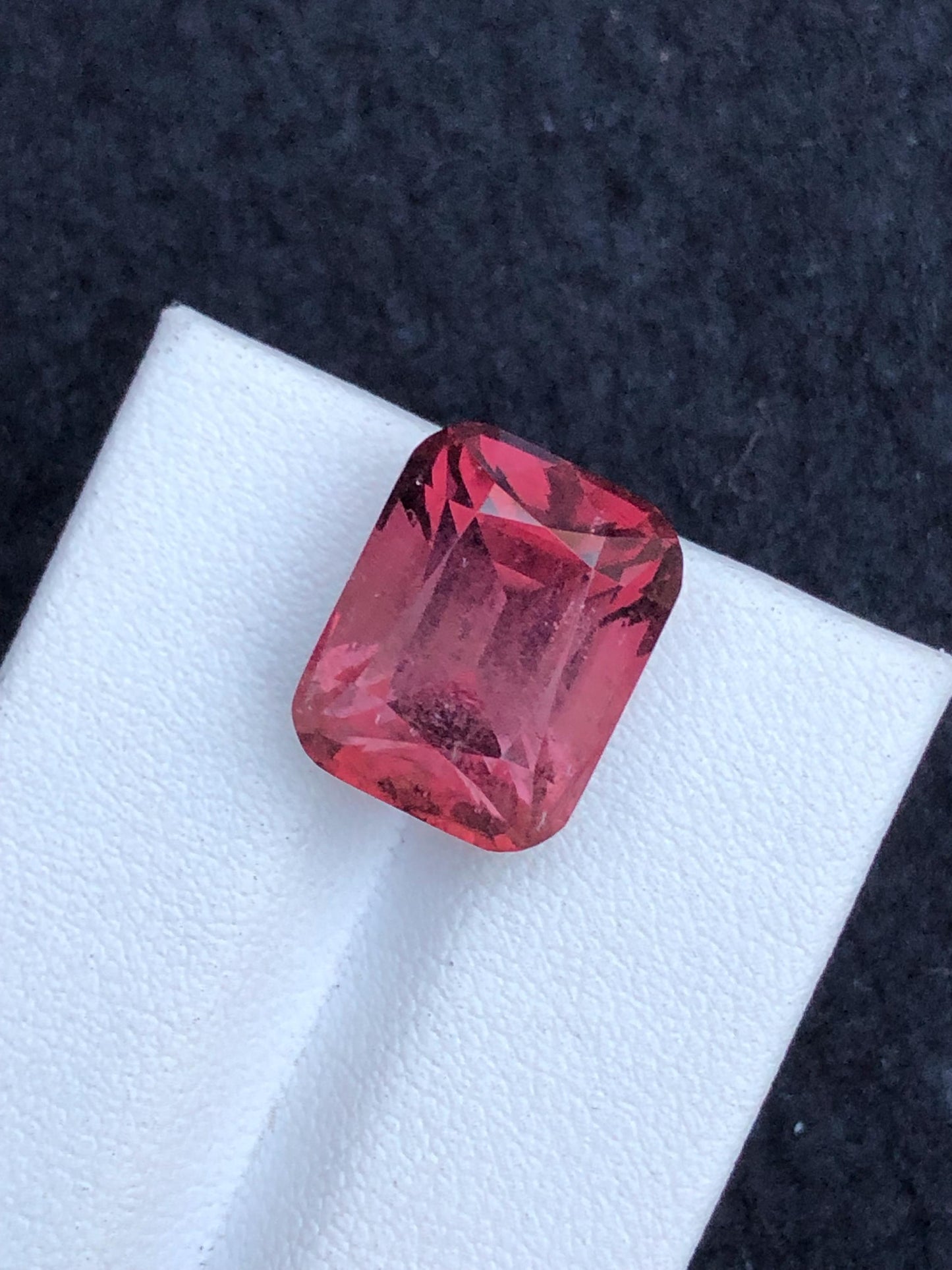 12.20 ct faceted peachy pink tourmaline 14*11*10mm