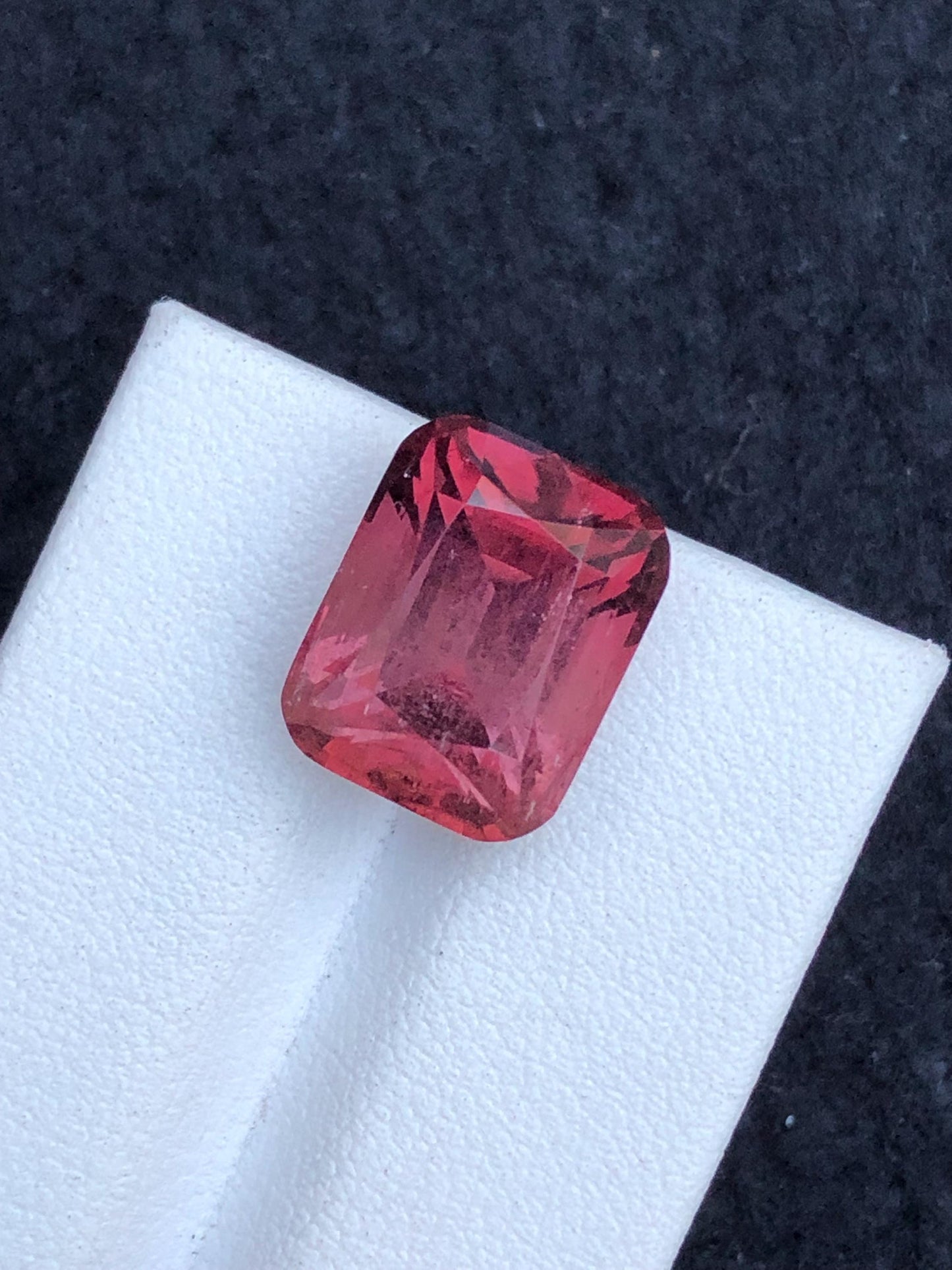 12.20 ct faceted peachy pink tourmaline 14*11*10mm