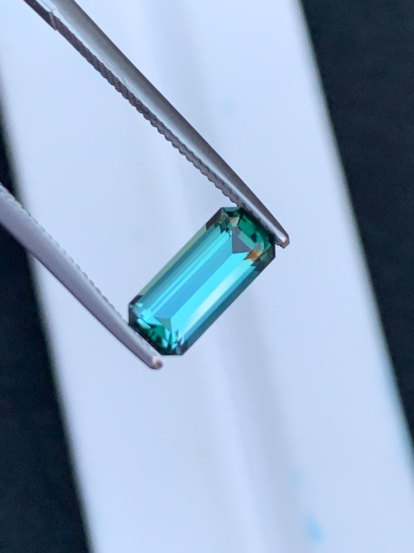 1.25 ct bluish green tourmaline 10*4*4mm