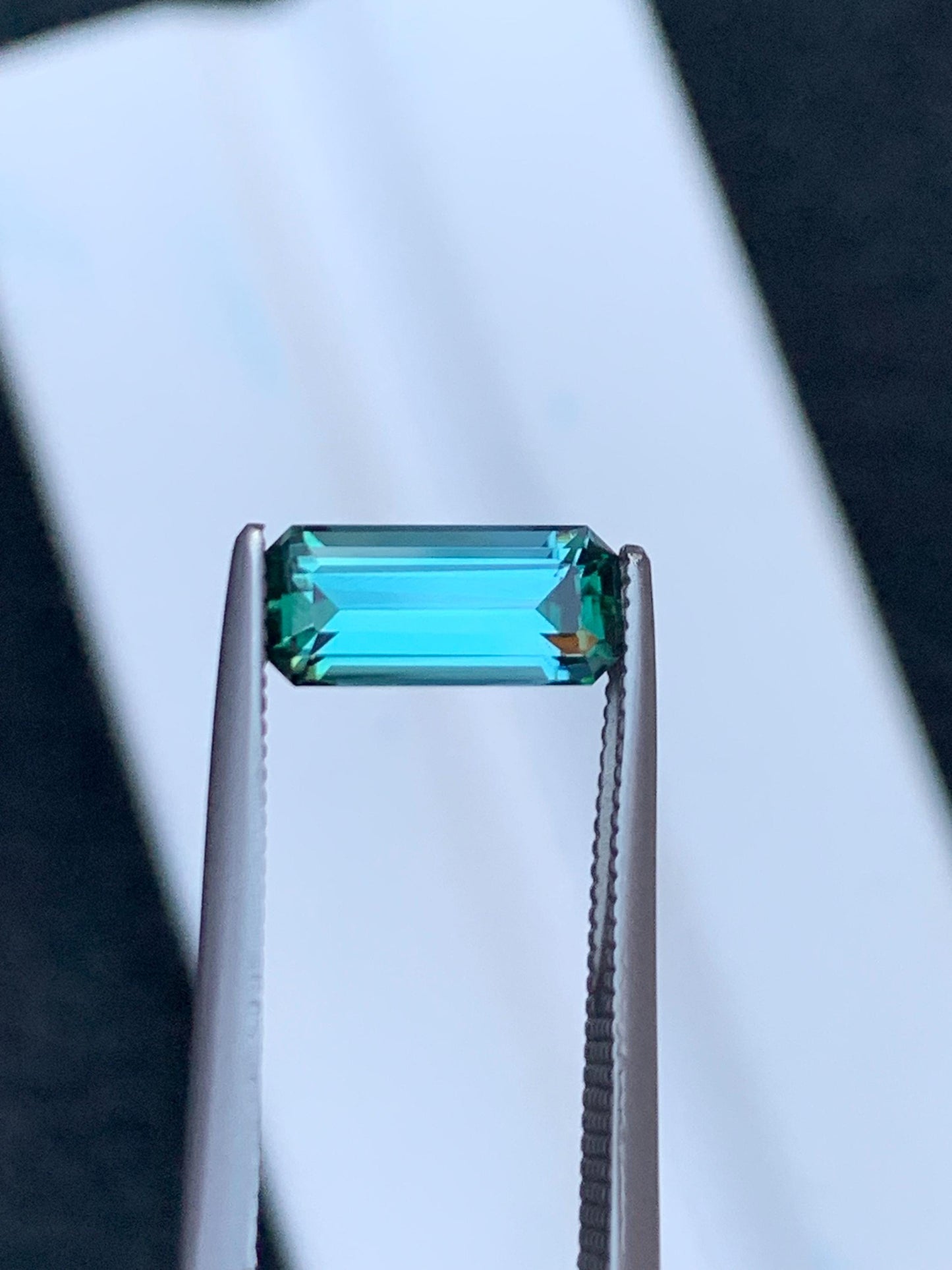 1.25 ct bluish green tourmaline 10*4*4mm