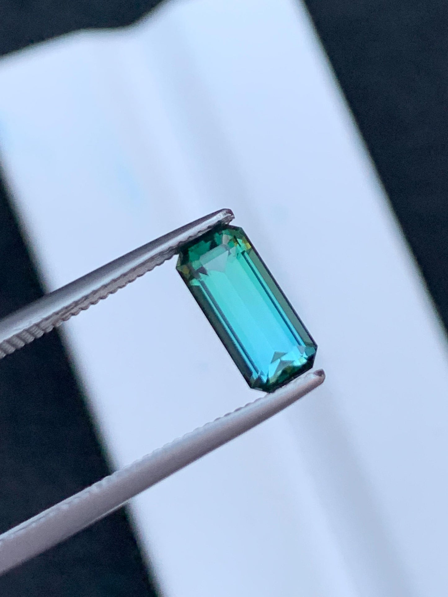 1.25 ct bluish green tourmaline 10*4*4mm