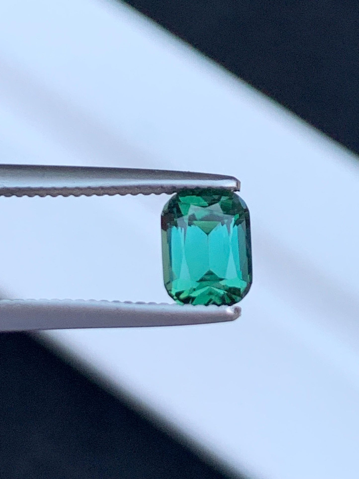 70 cent faceted blue green tourmaline 6*5*4mm