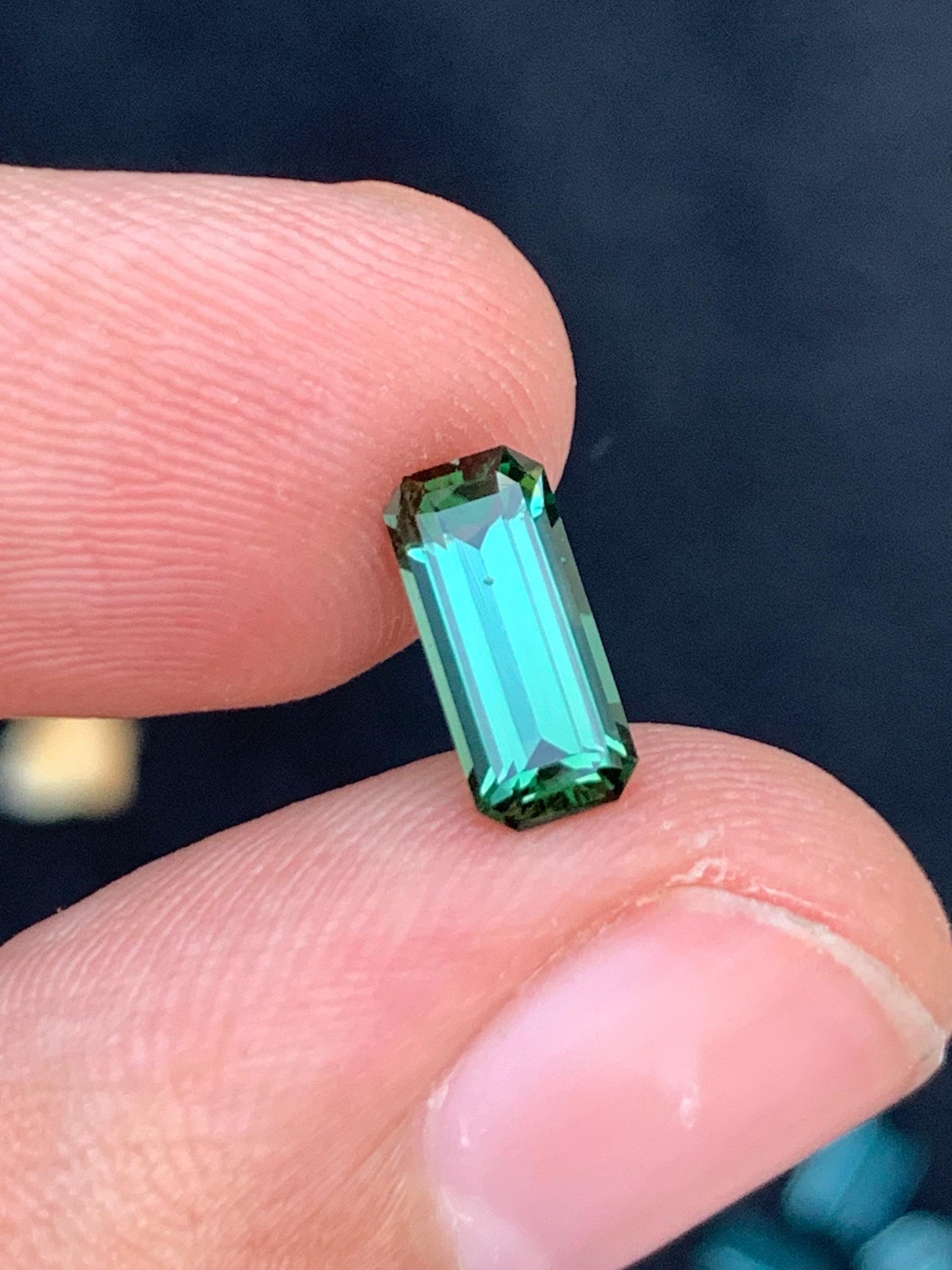 1.40 ct bluish green tourmaline 10*4*4mm