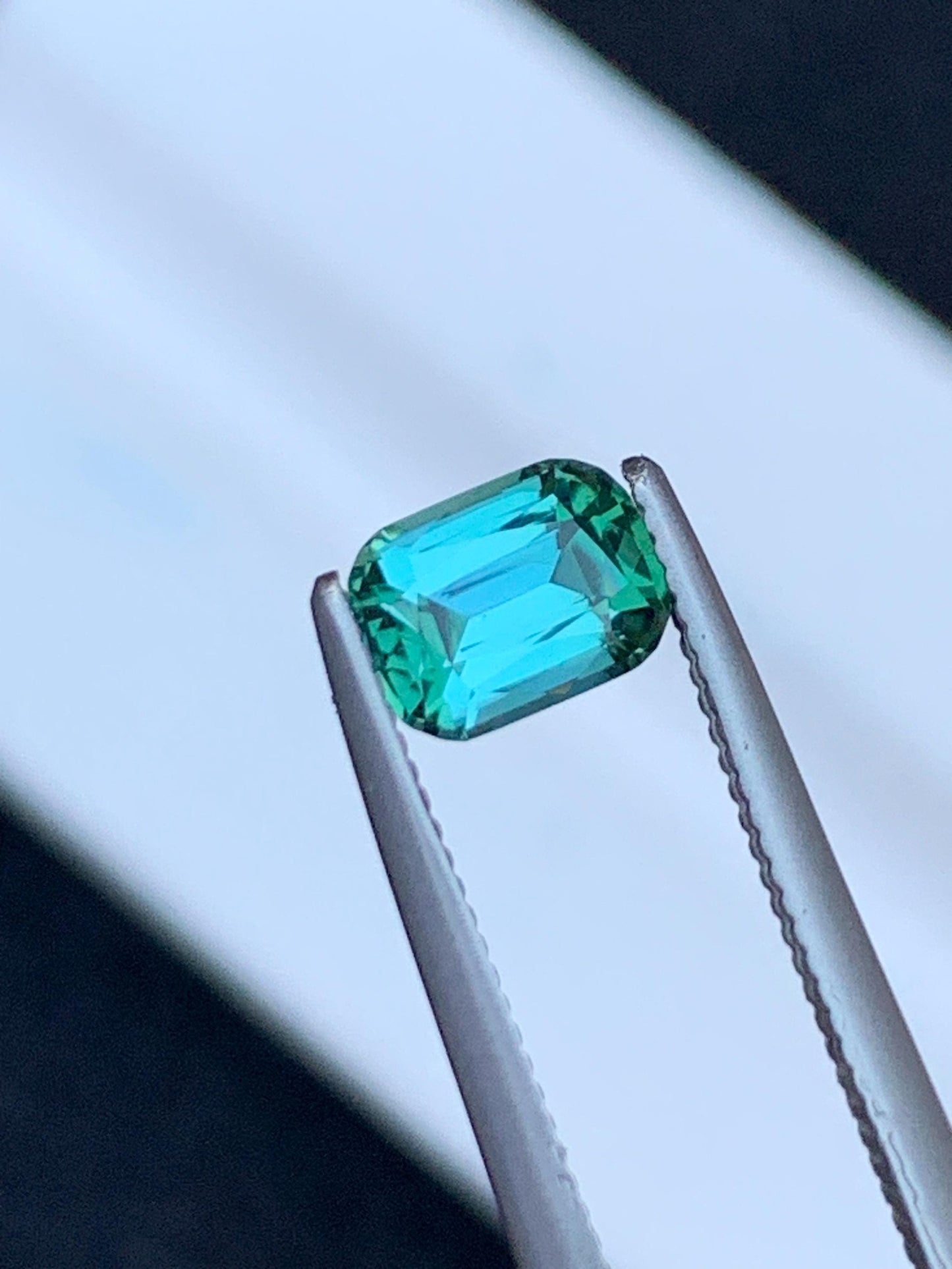 70 cent faceted blue green tourmaline 6*5*4mm