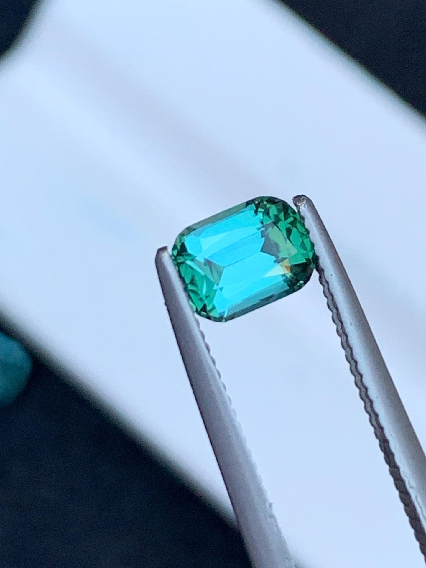 70 cent faceted blue green tourmaline 6*5*4mm