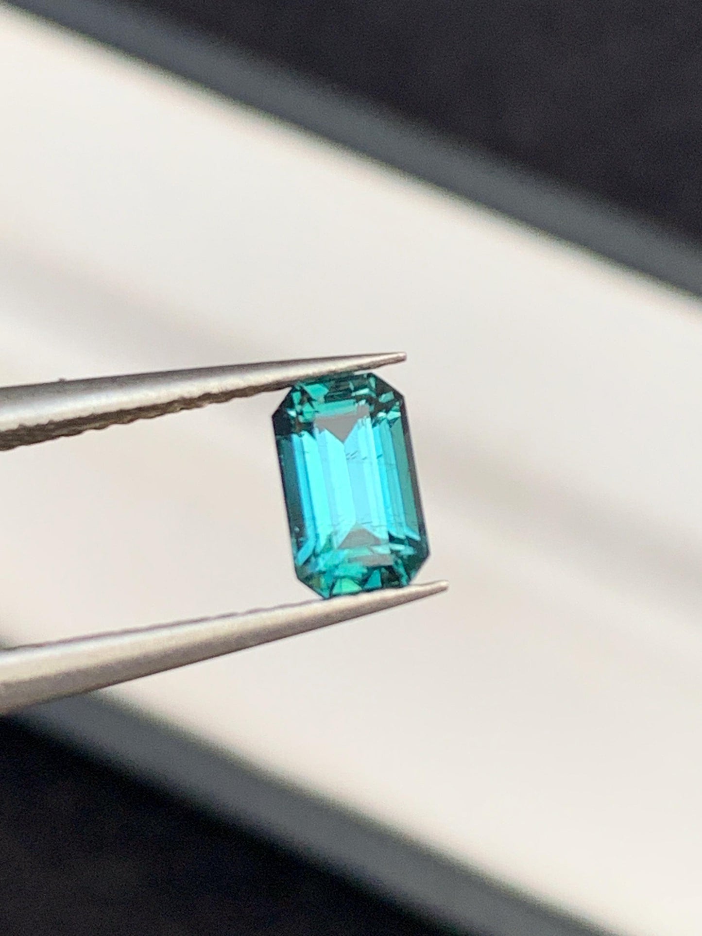 95 cent faceted neon blue tourmaline 7*4*4mm