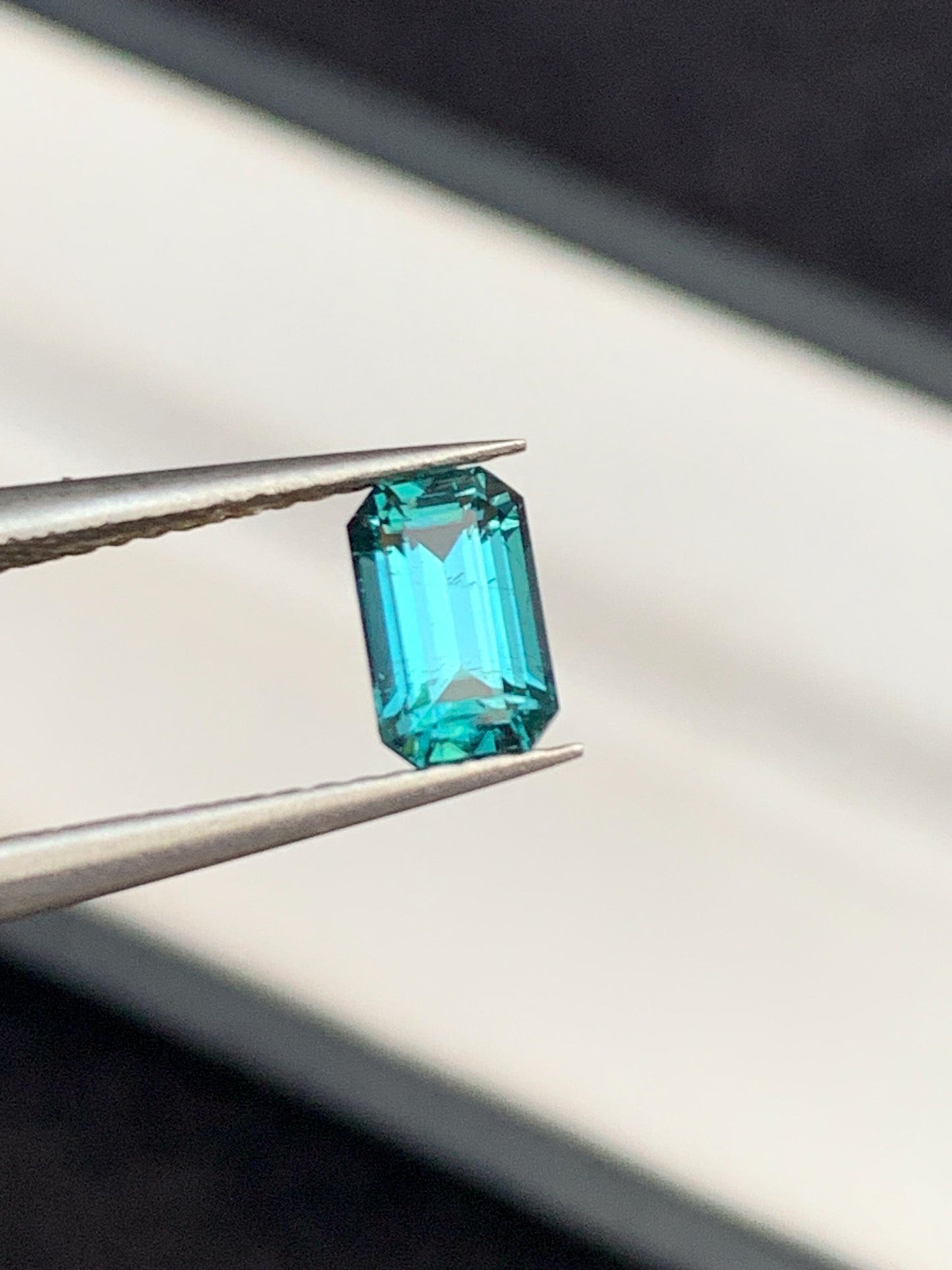 95 cent faceted neon blue tourmaline 7*4*4mm