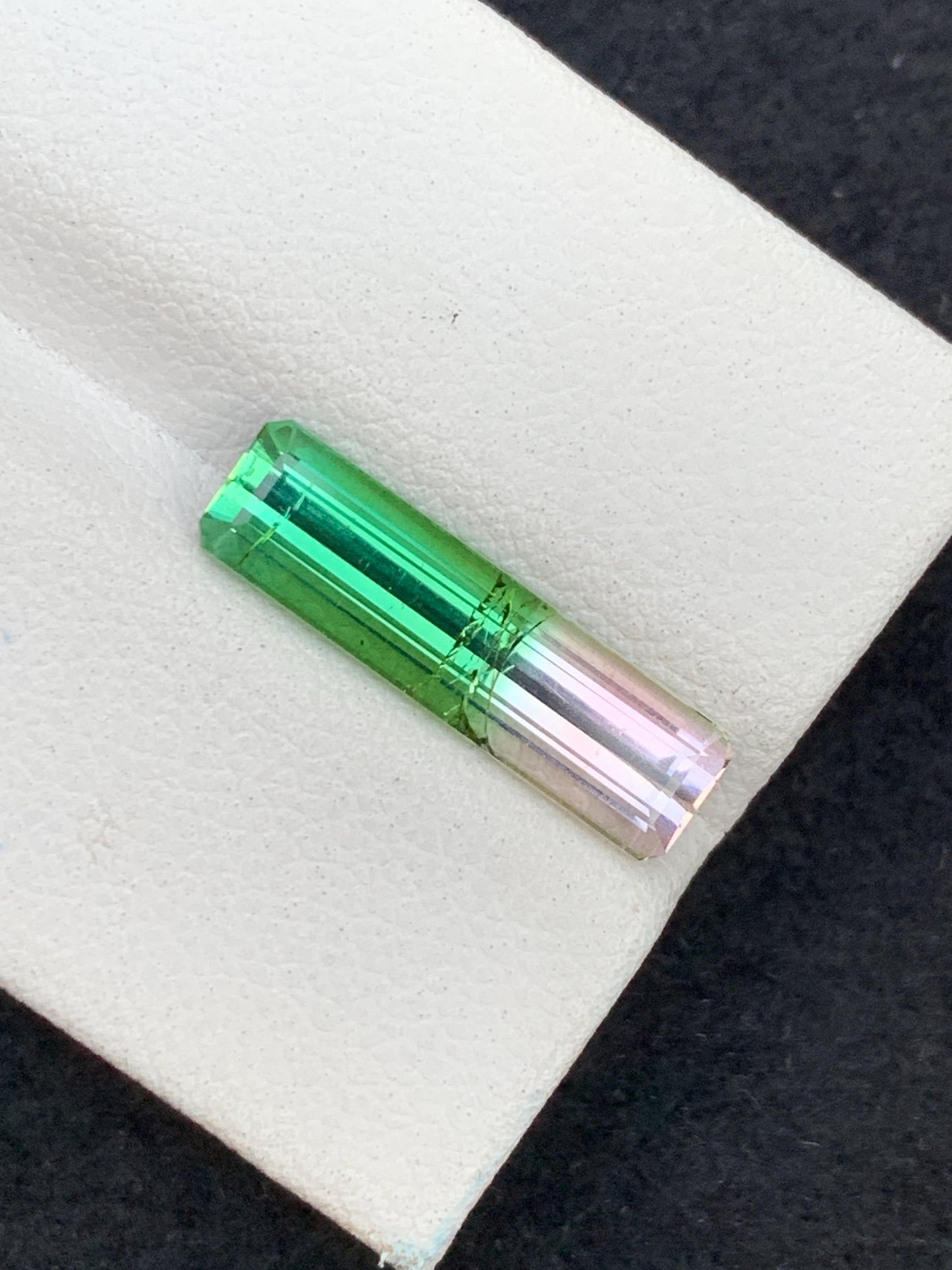 3.50 ct faceted pink green tourmaline