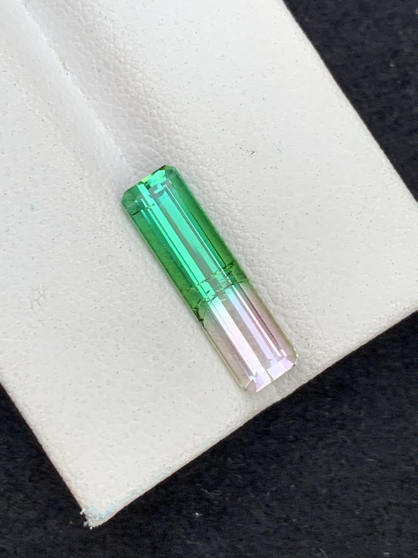 3.50 ct faceted pink green tourmaline