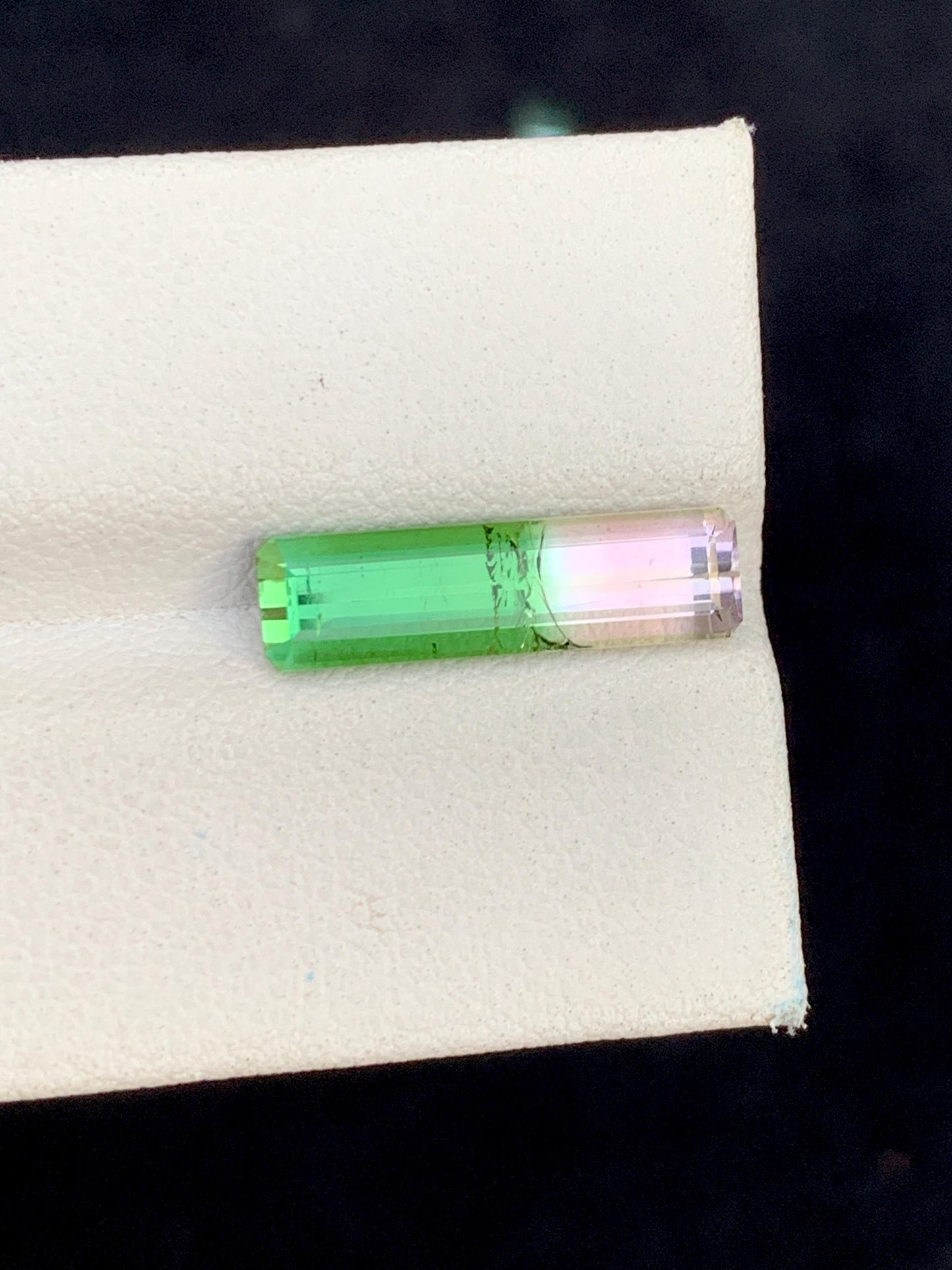 3.50 ct faceted pink green tourmaline