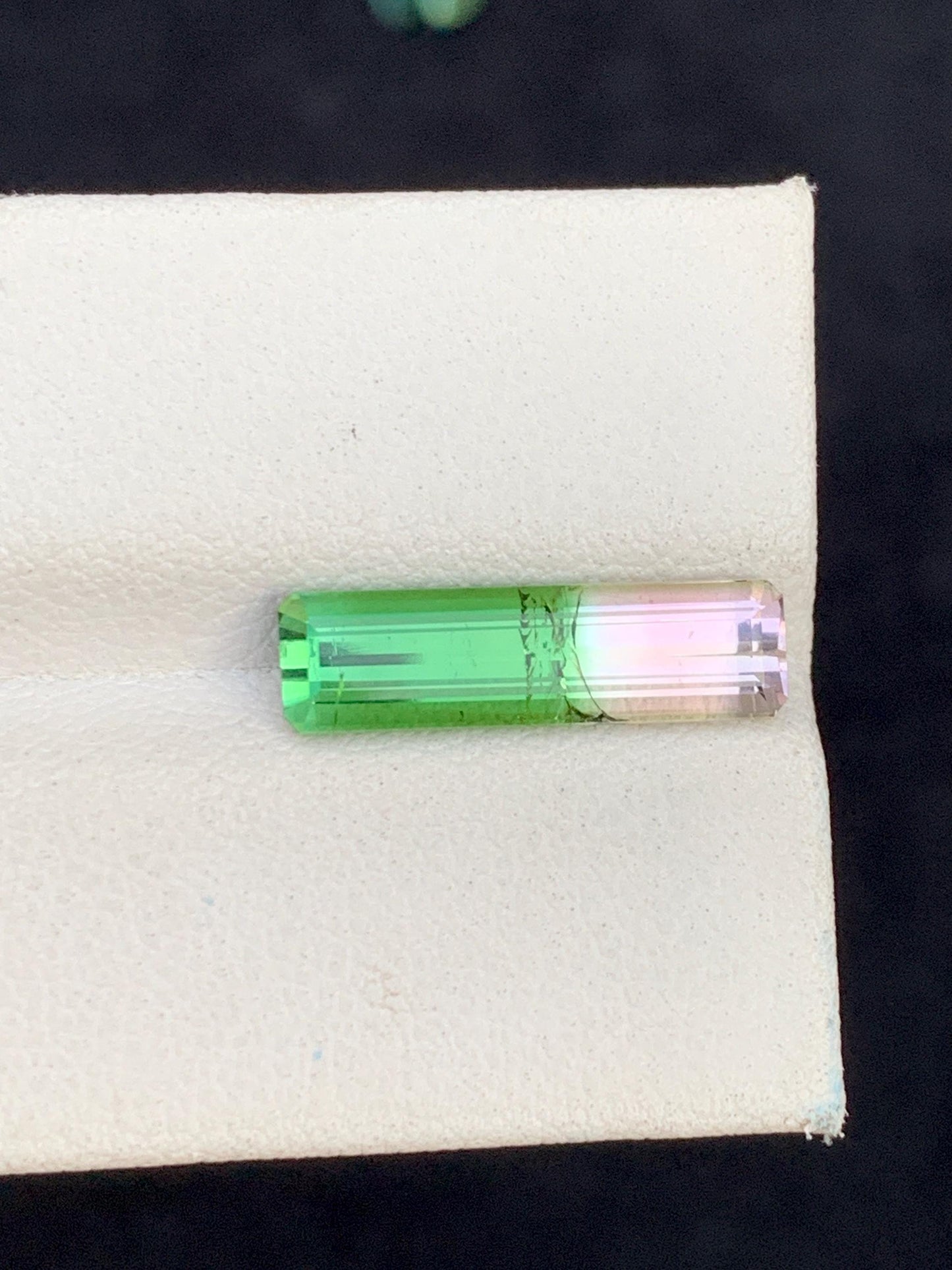 3.50 ct faceted pink green tourmaline