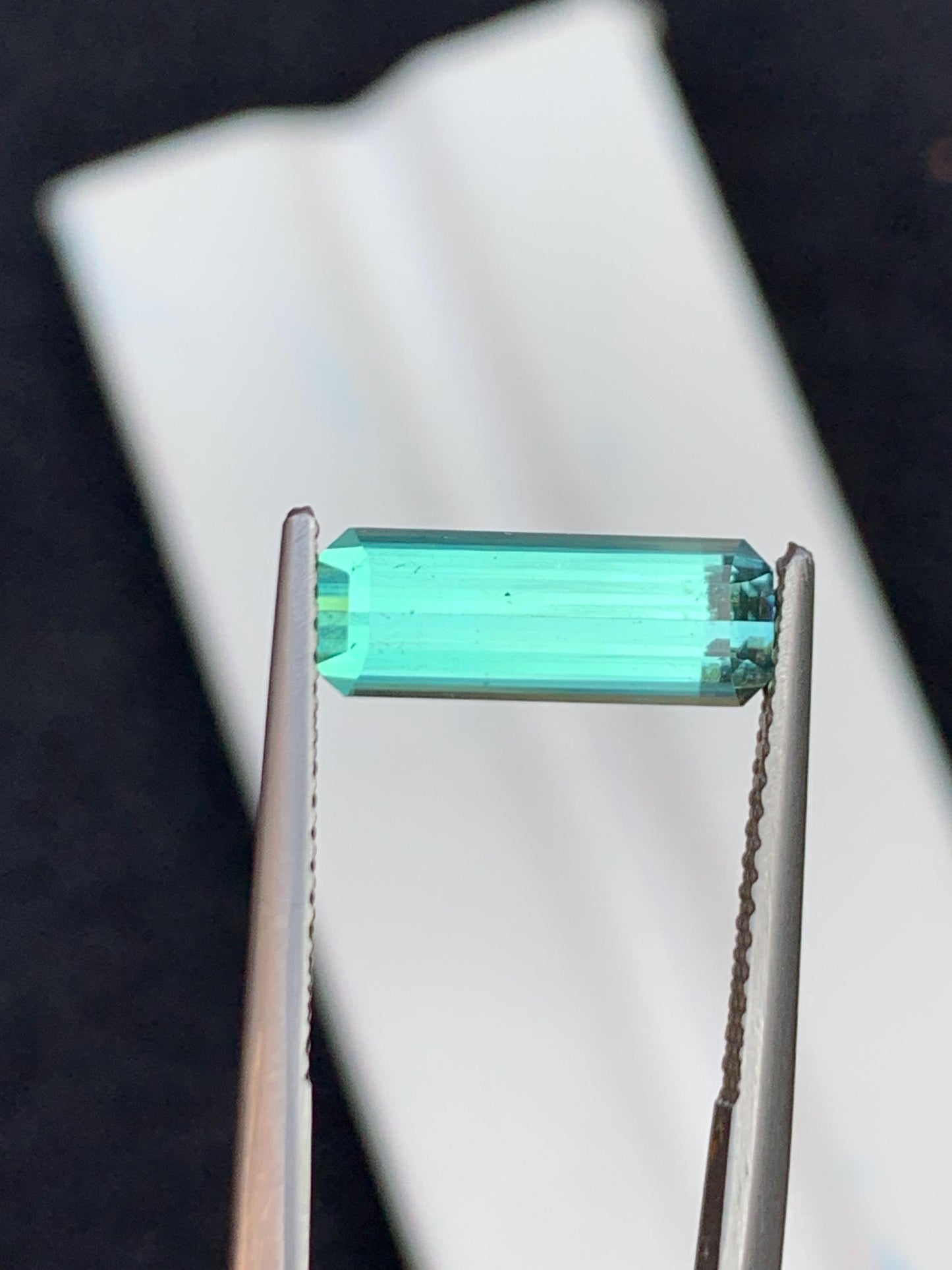 1.70 ct blue tourmaline faceted 12*5*3mm