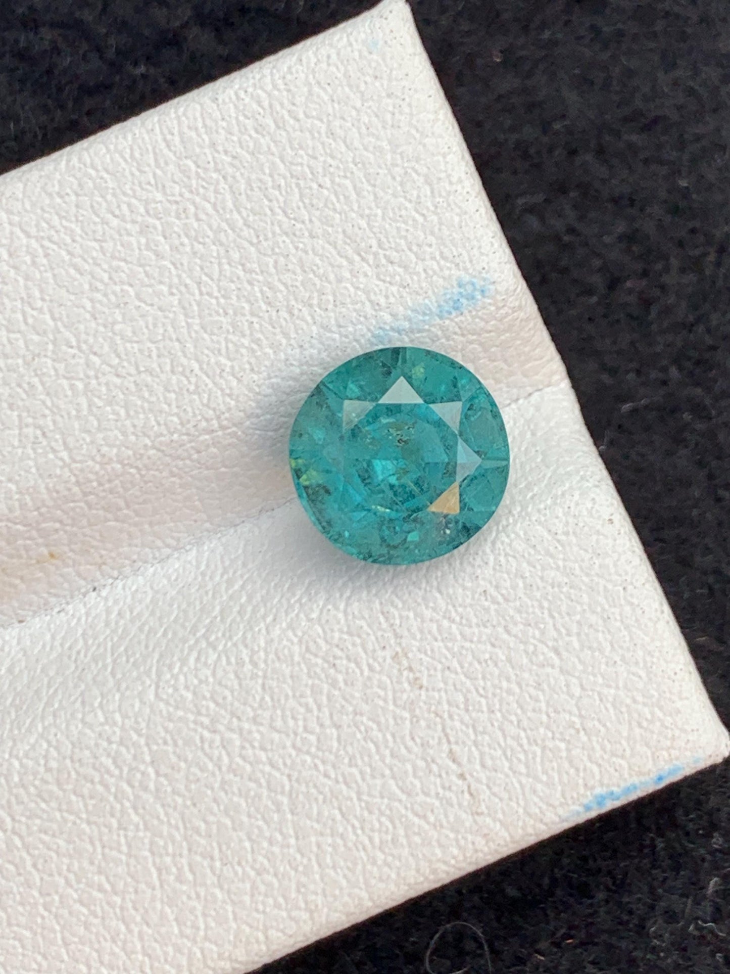 2.85 ct faceted round blue tourmaline 8.5*8.5*7mm