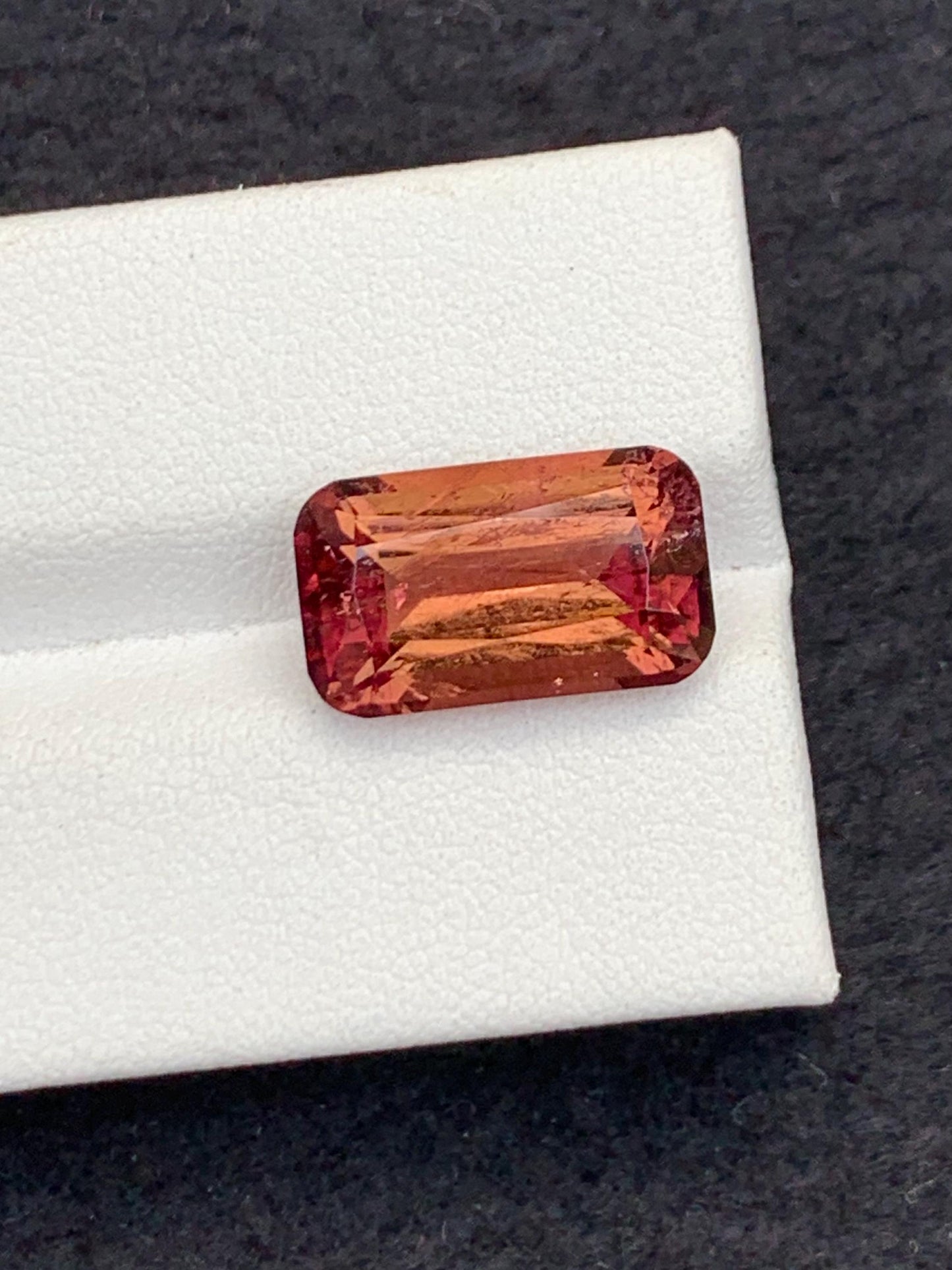 7.40 ct faceted peach tourmaline dimension:15*9*7mm