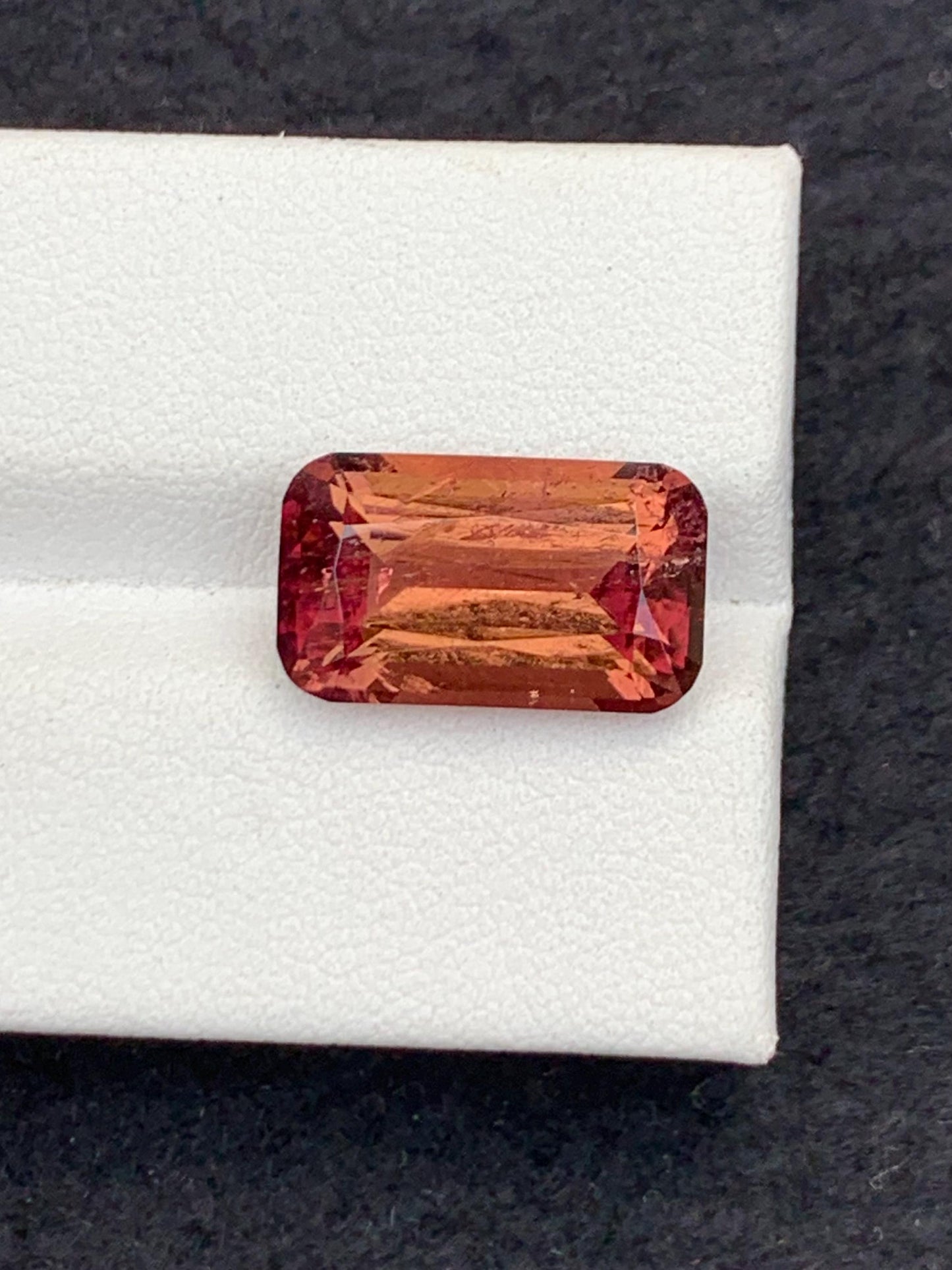 7.40 ct faceted peach tourmaline dimension:15*9*7mm