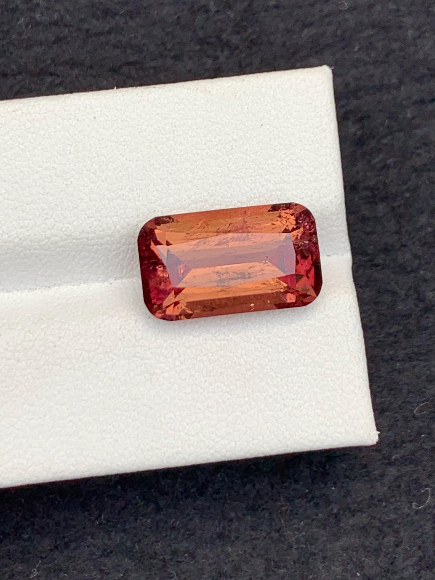 7.40 ct faceted peach tourmaline dimension:15*9*7mm