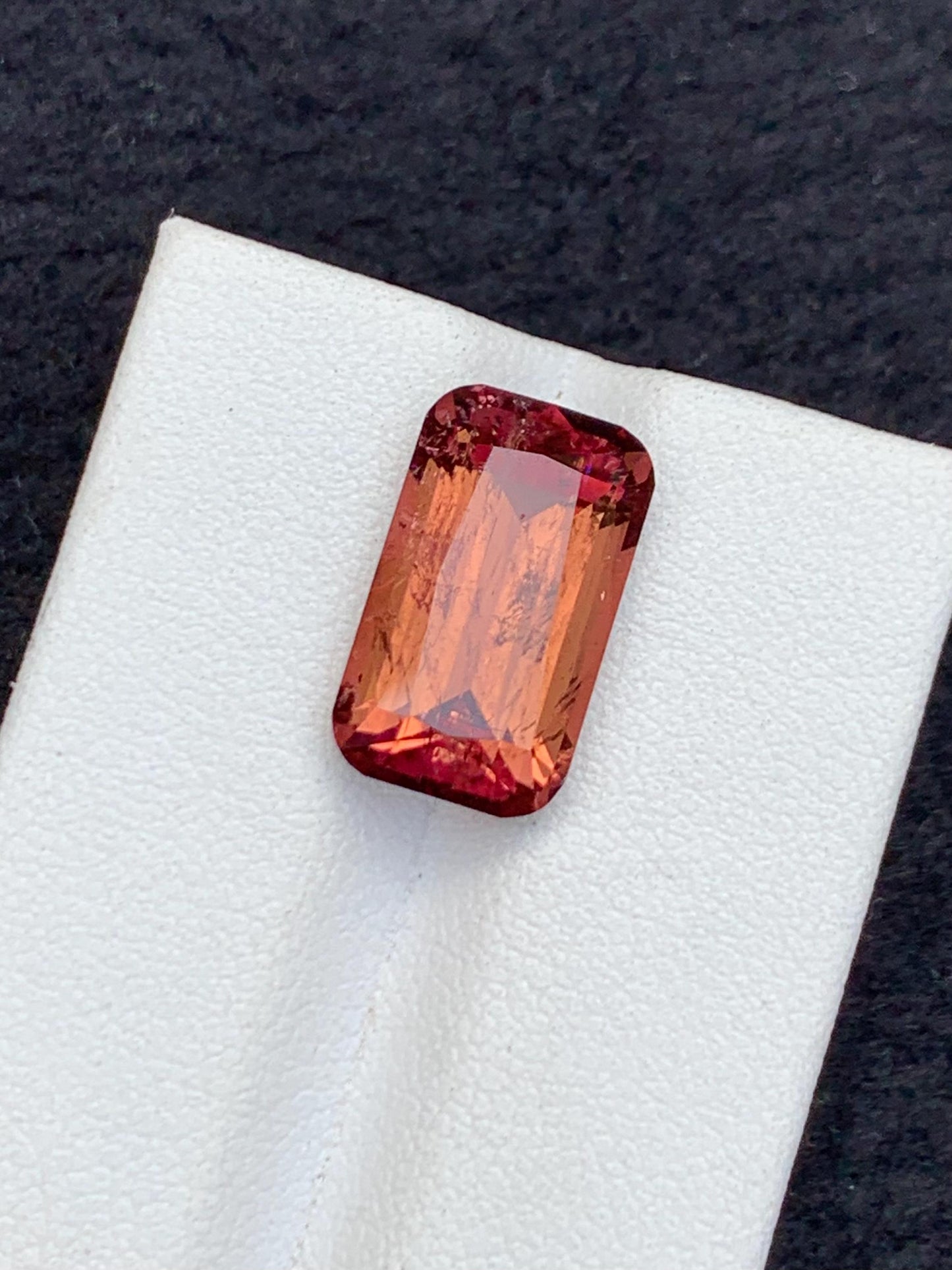 7.40 ct faceted peach tourmaline dimension:15*9*7mm