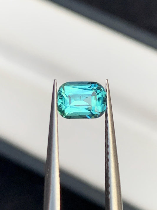 75 cent faceted neon blue tourmaline 6*5*4mm