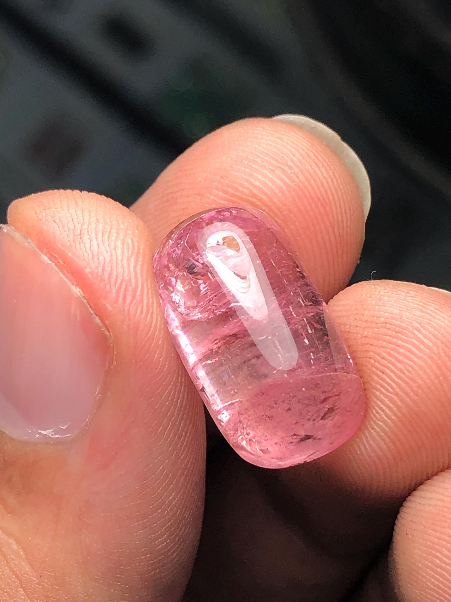 14 ct pink tourmaline cabochon