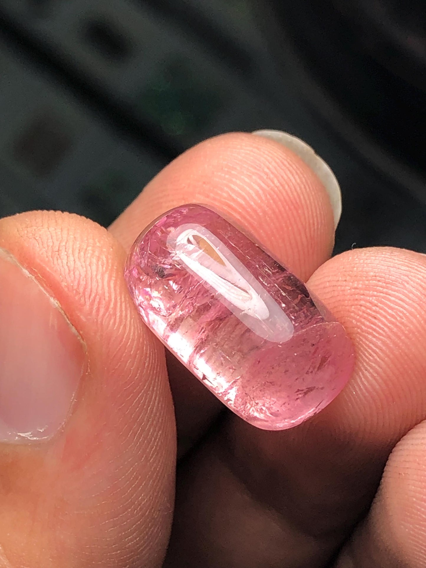 14 ct pink tourmaline cabochon