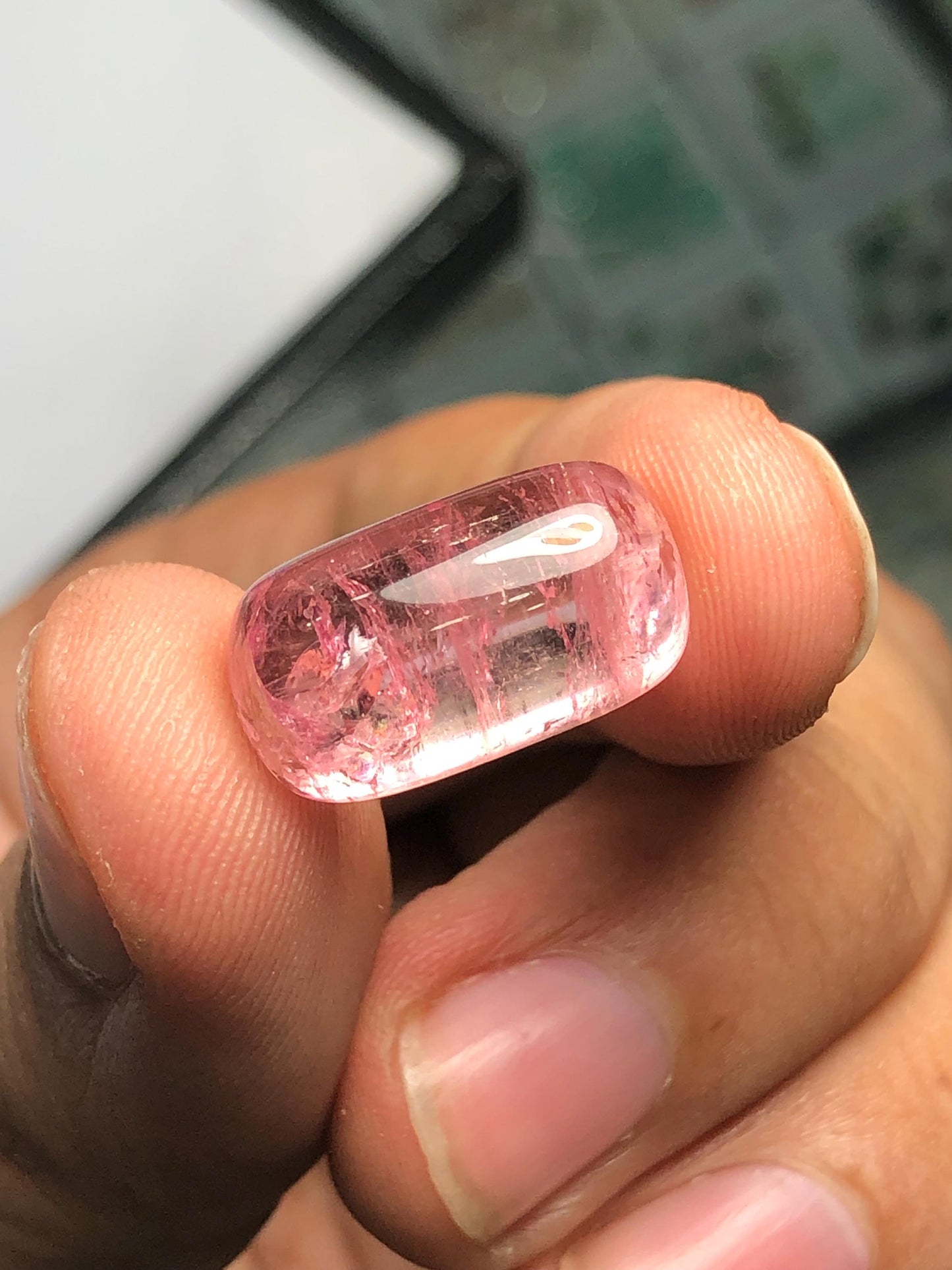 14 ct pink tourmaline cabochon