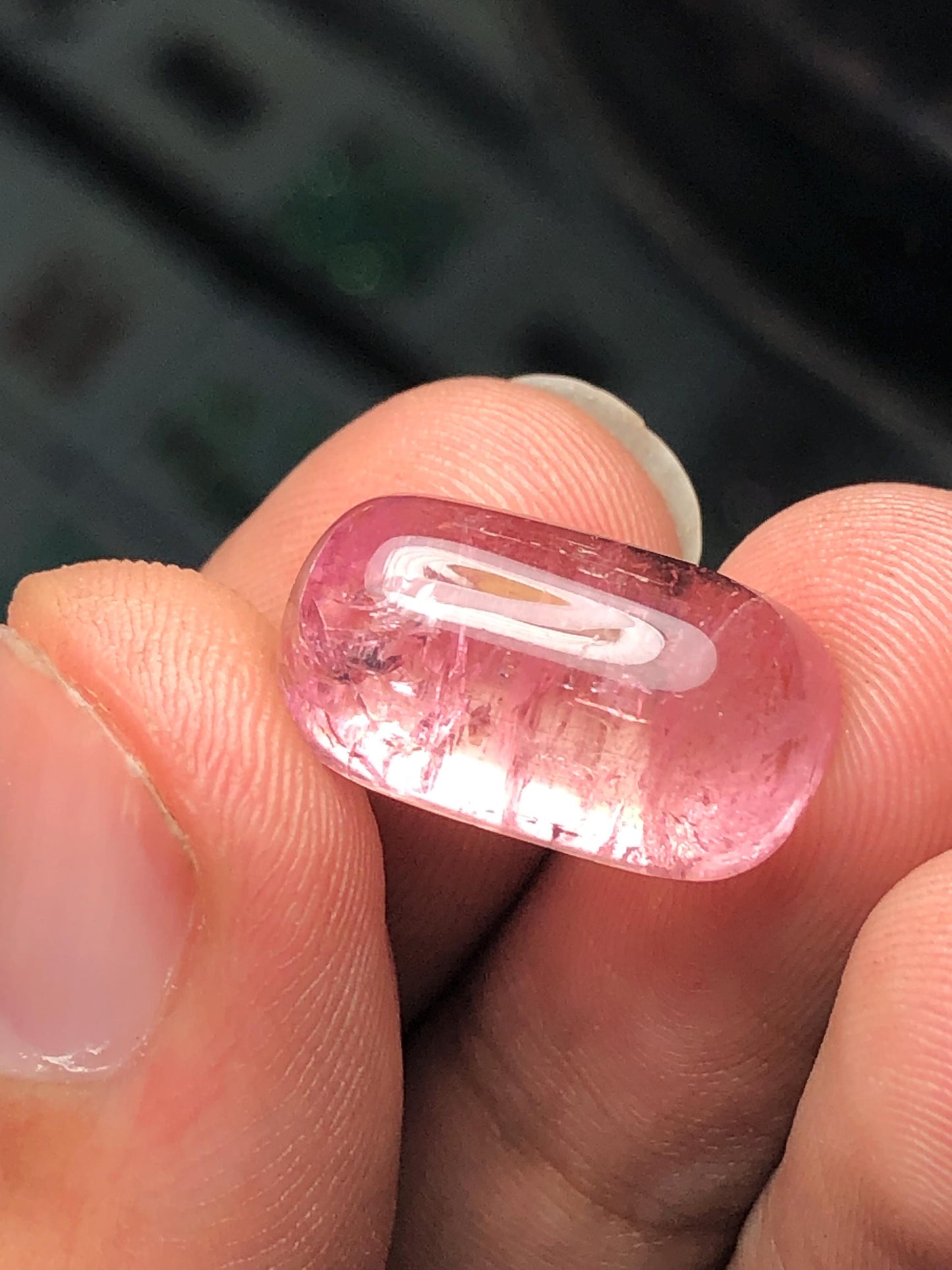 14 ct pink tourmaline cabochon