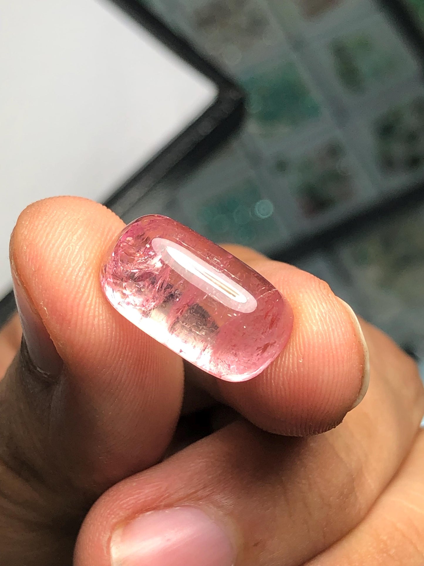 14 ct pink tourmaline cabochon