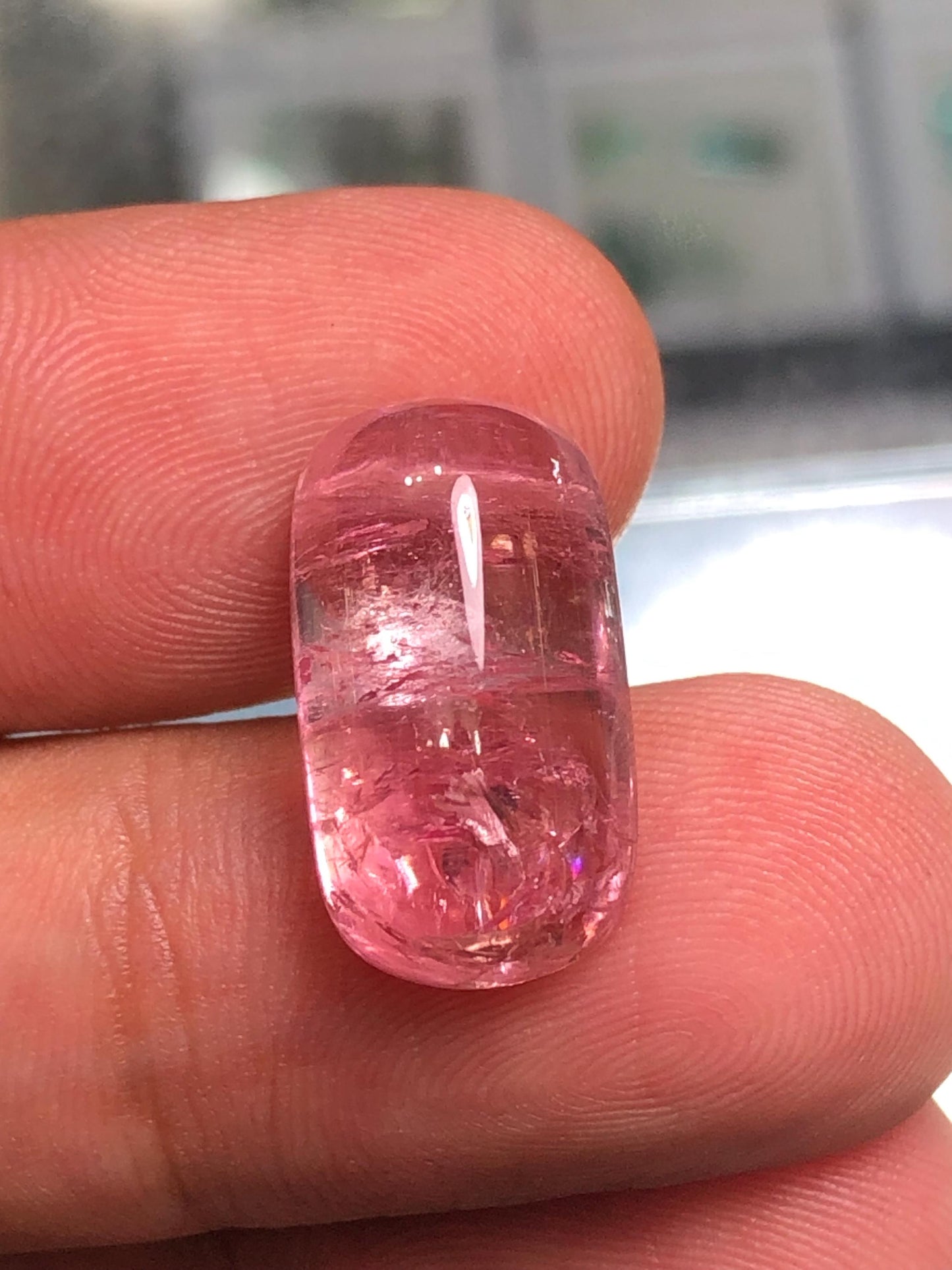 14 ct pink tourmaline cabochon