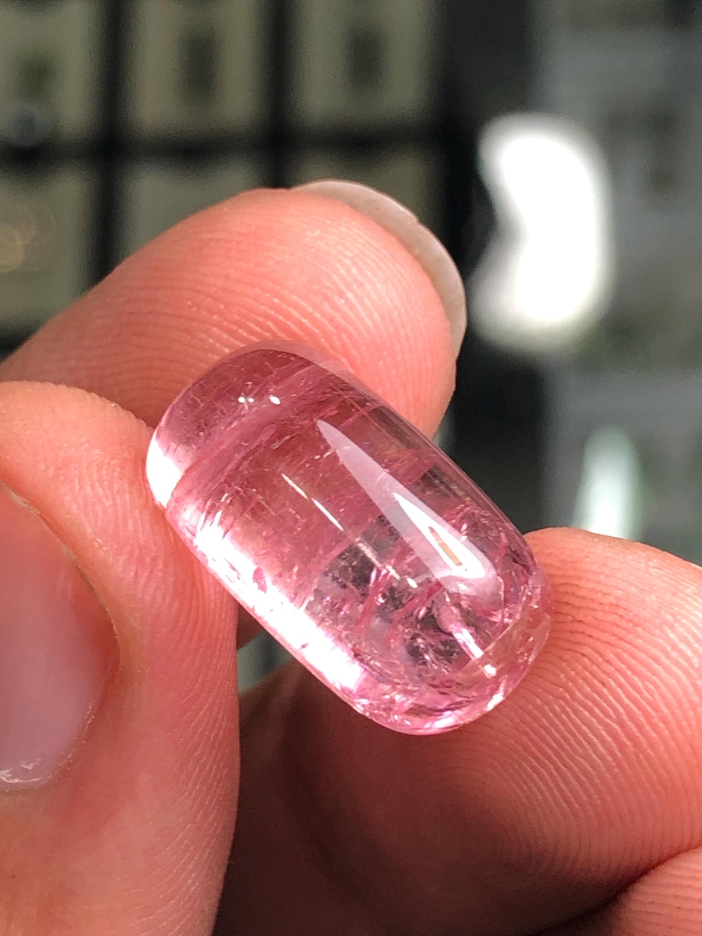 14 ct pink tourmaline cabochon