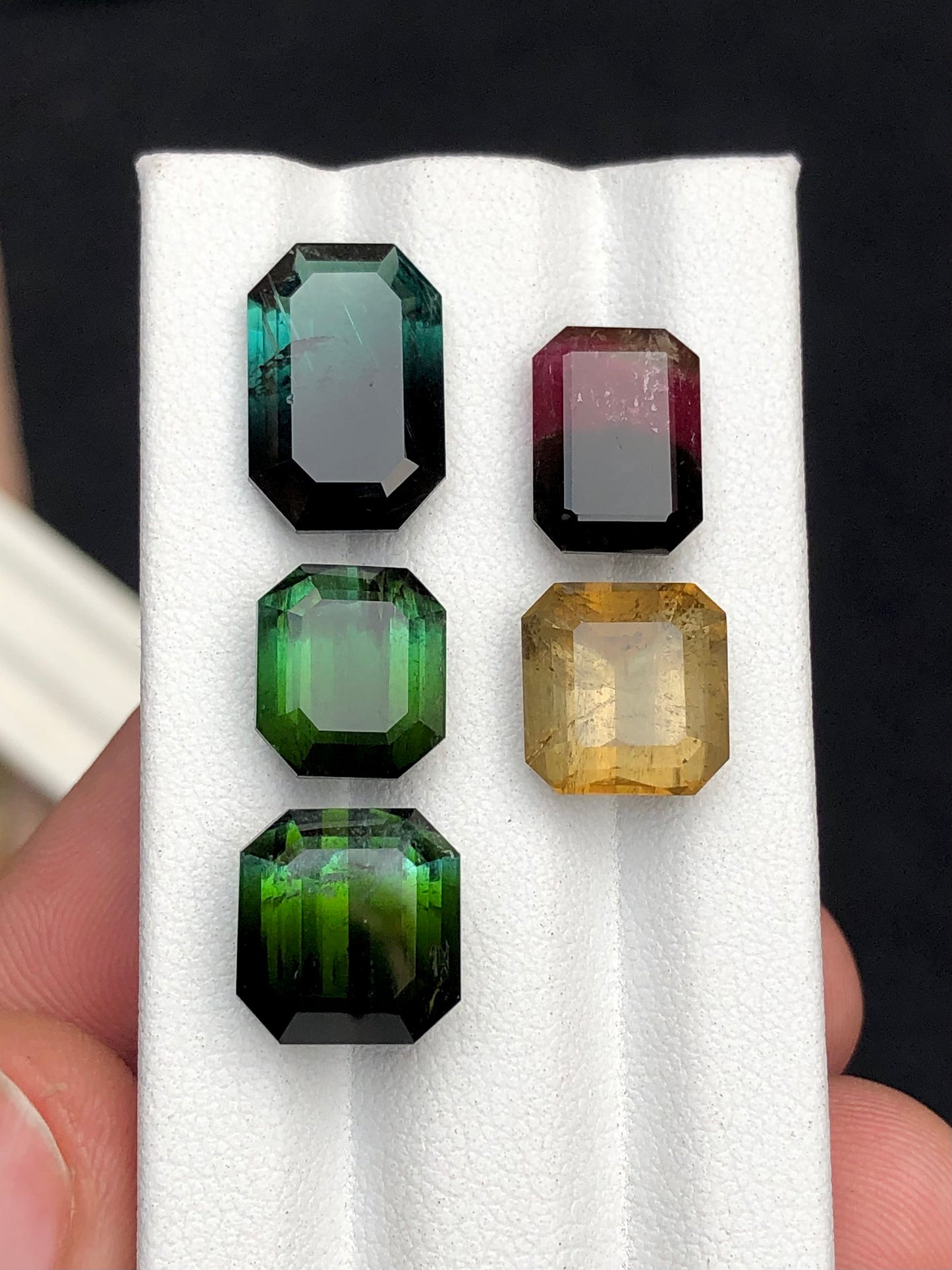 Multi colours faceted tourmalines 29 carats