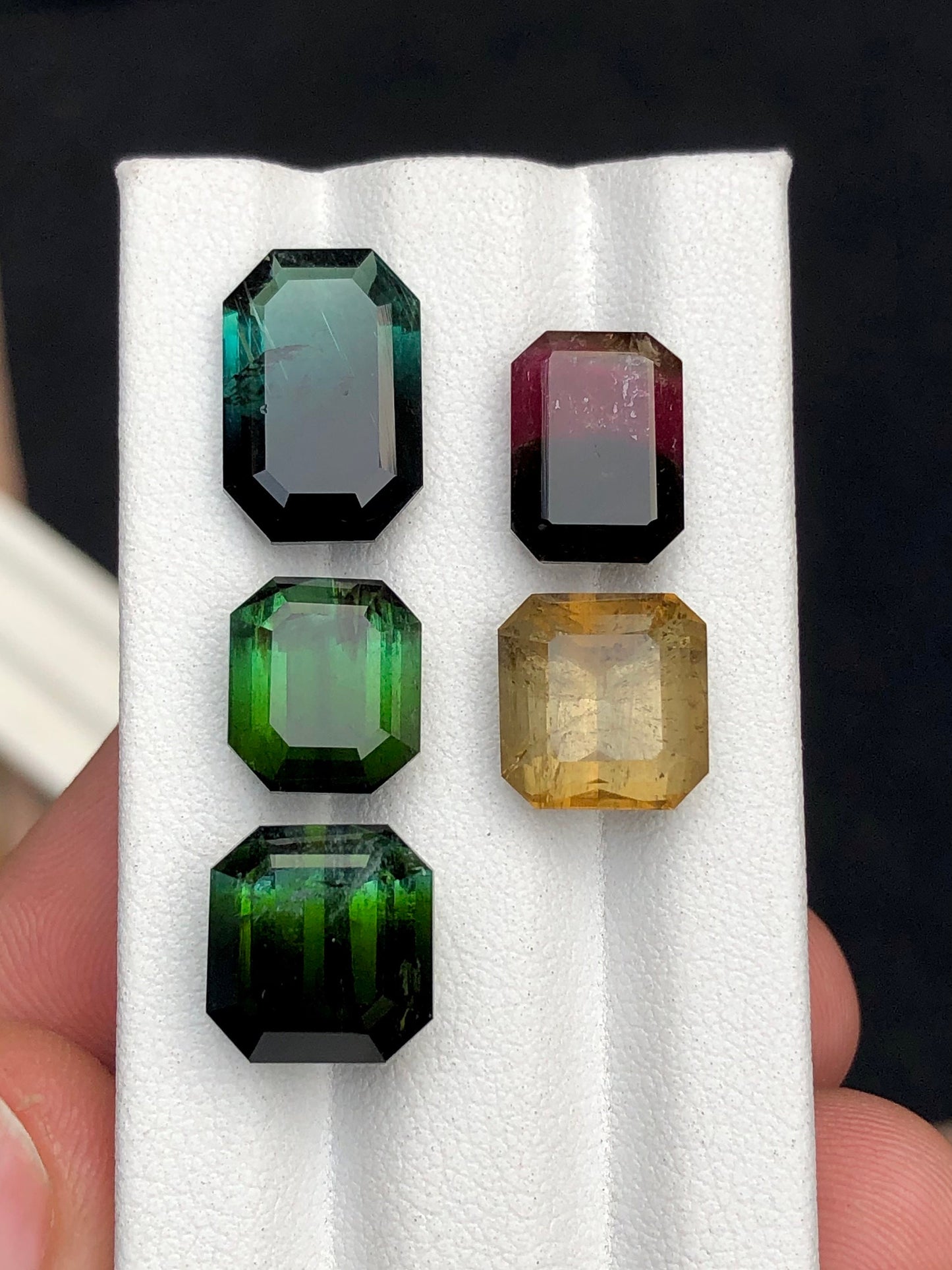 Multi colours faceted tourmalines 29 carats