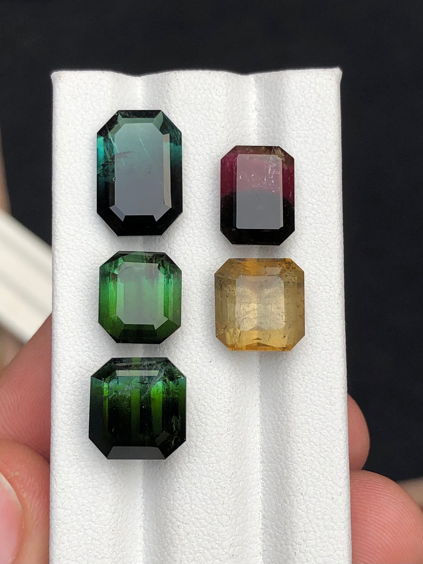 Multi colours faceted tourmalines 29 carats