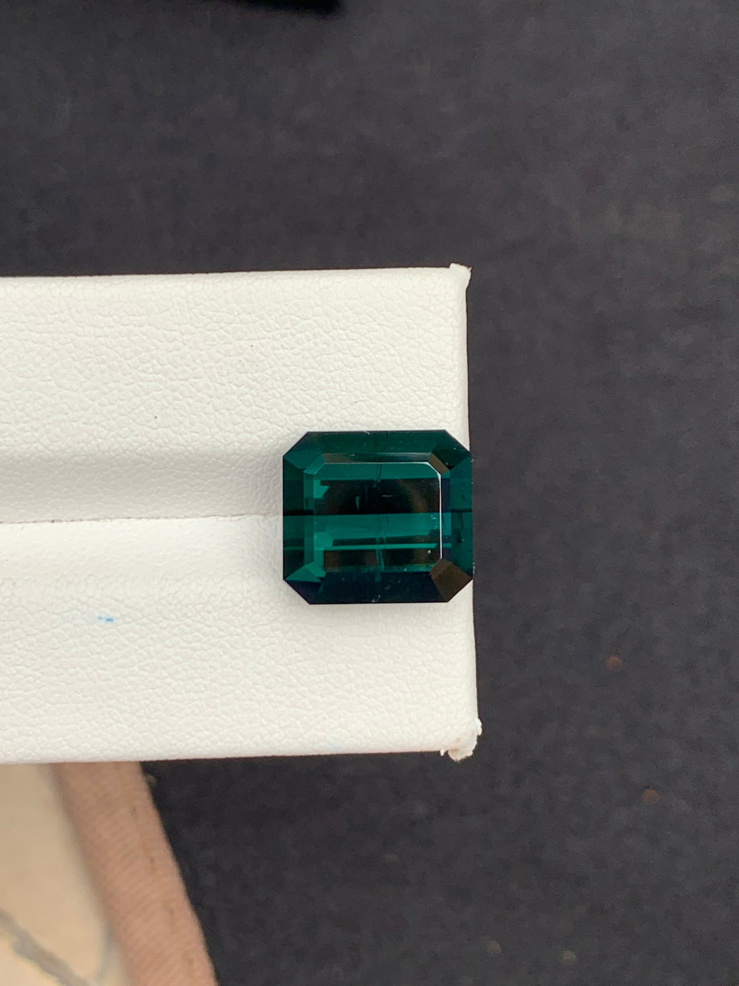 11.80 ct faceted dark green tourmaline dimension:14*12*9mm