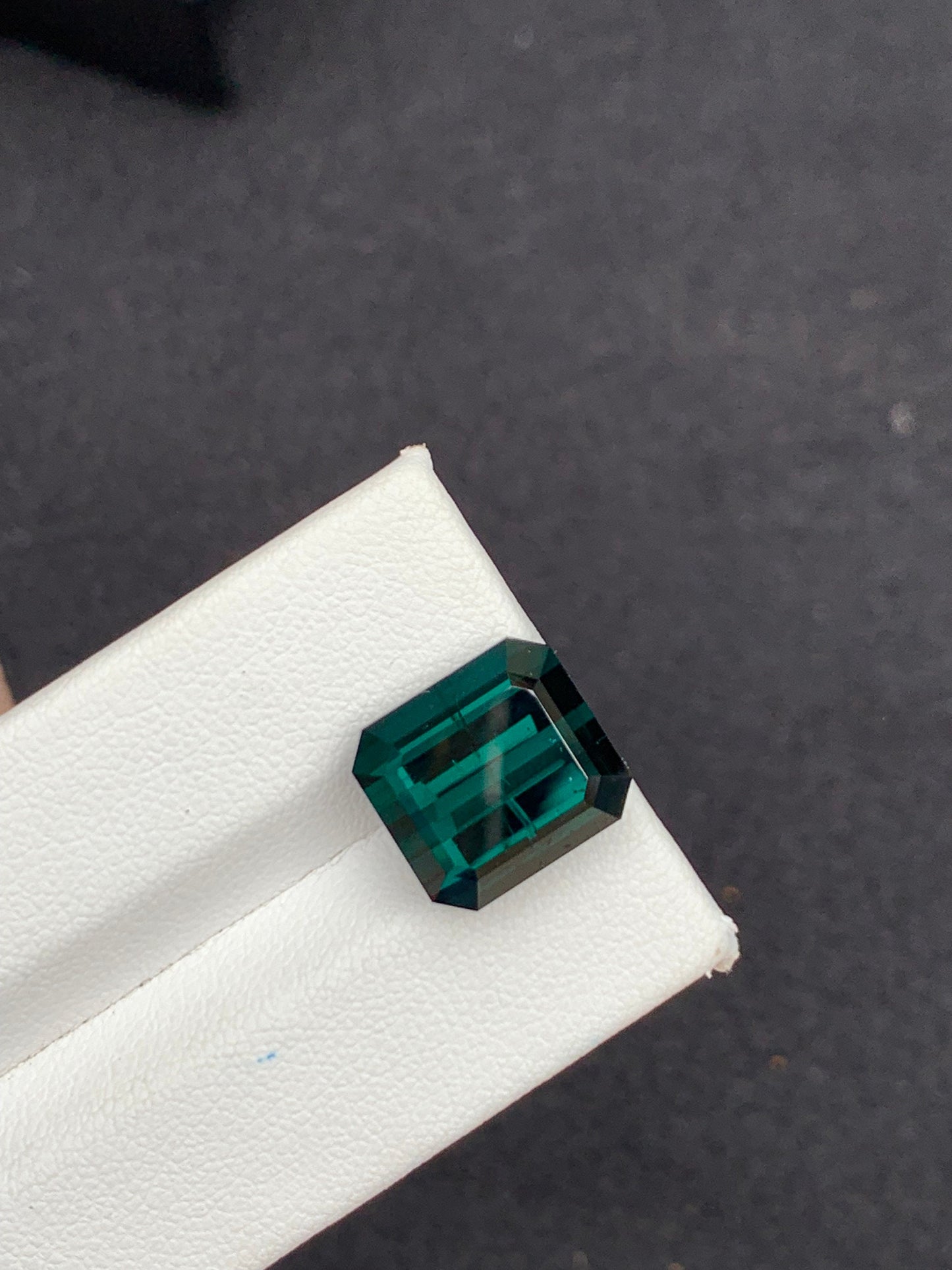 11.80 ct faceted dark green tourmaline dimension:14*12*9mm