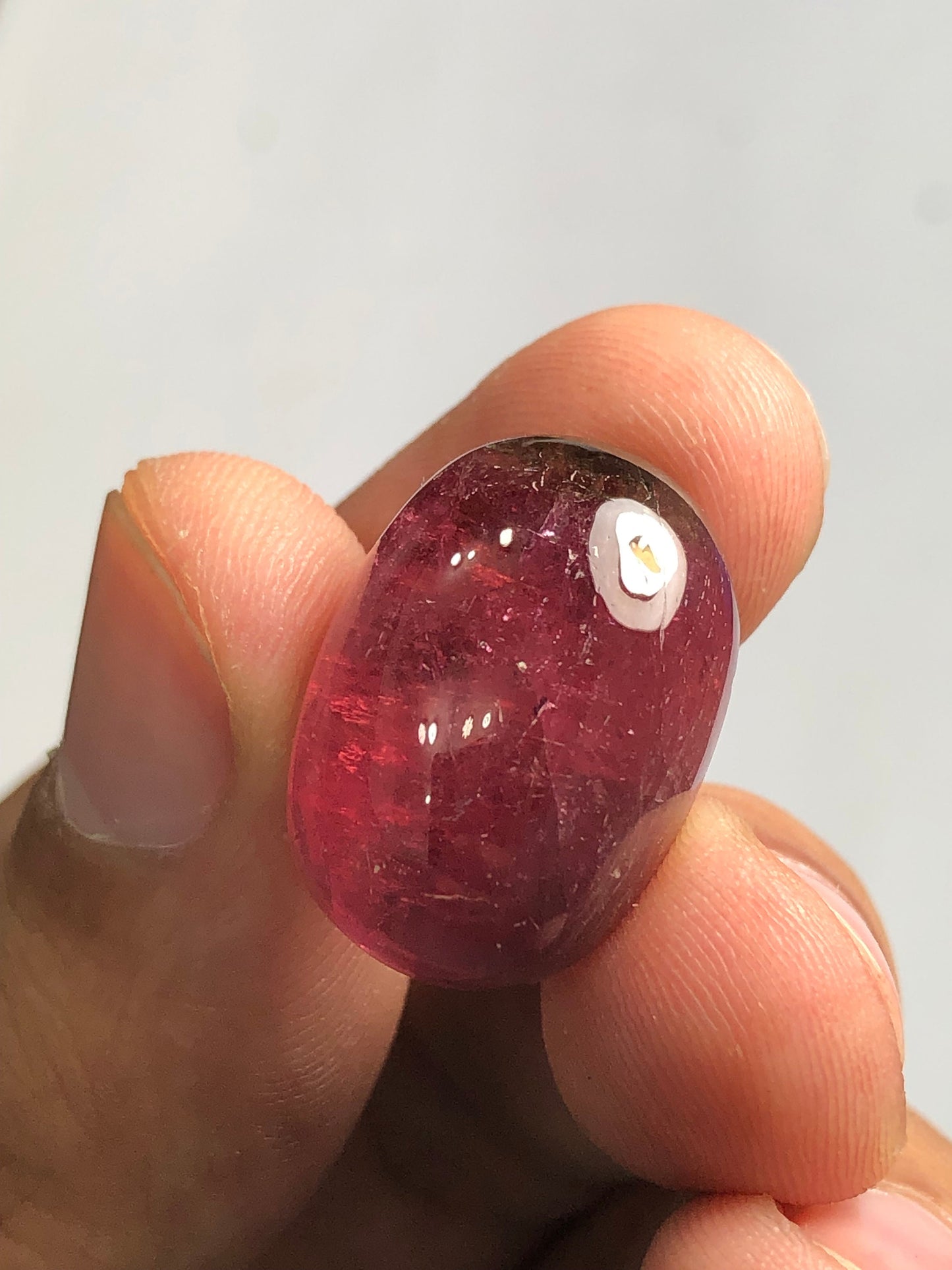 26 carat rubilight Tourmaline cabochon