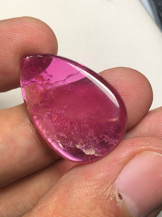 Natural Hot pink tourmaline cabochon 14.80 carat